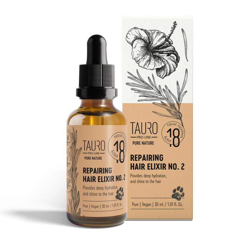 Tauro Pro Line Pure Nature Repairing Elixir No. 2 - Pet Skin & Coat Treatment for Deep Hydration & Restoration | Damaged Skin Repair for Dogs & Cats | Perfect for Dry, Itchy Skin & Seasonal Allergies