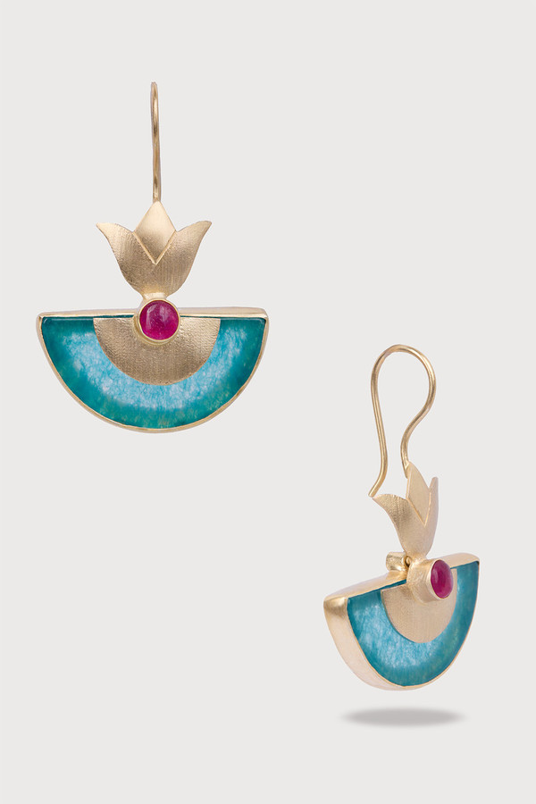 Lotus Flower Dangle Earrings for Women - Elegant Handmade Boho Jewelry - Perfect for Weddings, Parties & Everyday Wear