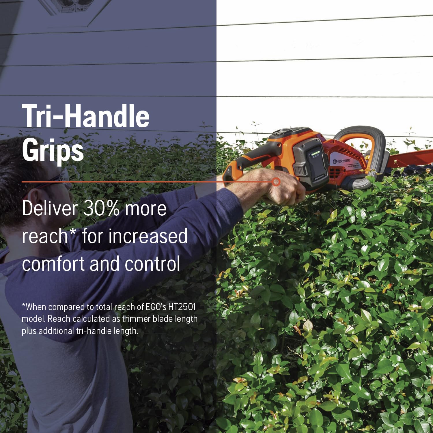 Husqvarna 320iHD60 24-Inch 40V Cordless Hedge Trimmer with Brushless Motor - Lightweight Battery-Powered Shrub Trimmer for Home & Garden Landscaping - Includes Lithium-Ion Battery & Charger - Perfect for Trimming Hedges, Bushes, and Shrubs