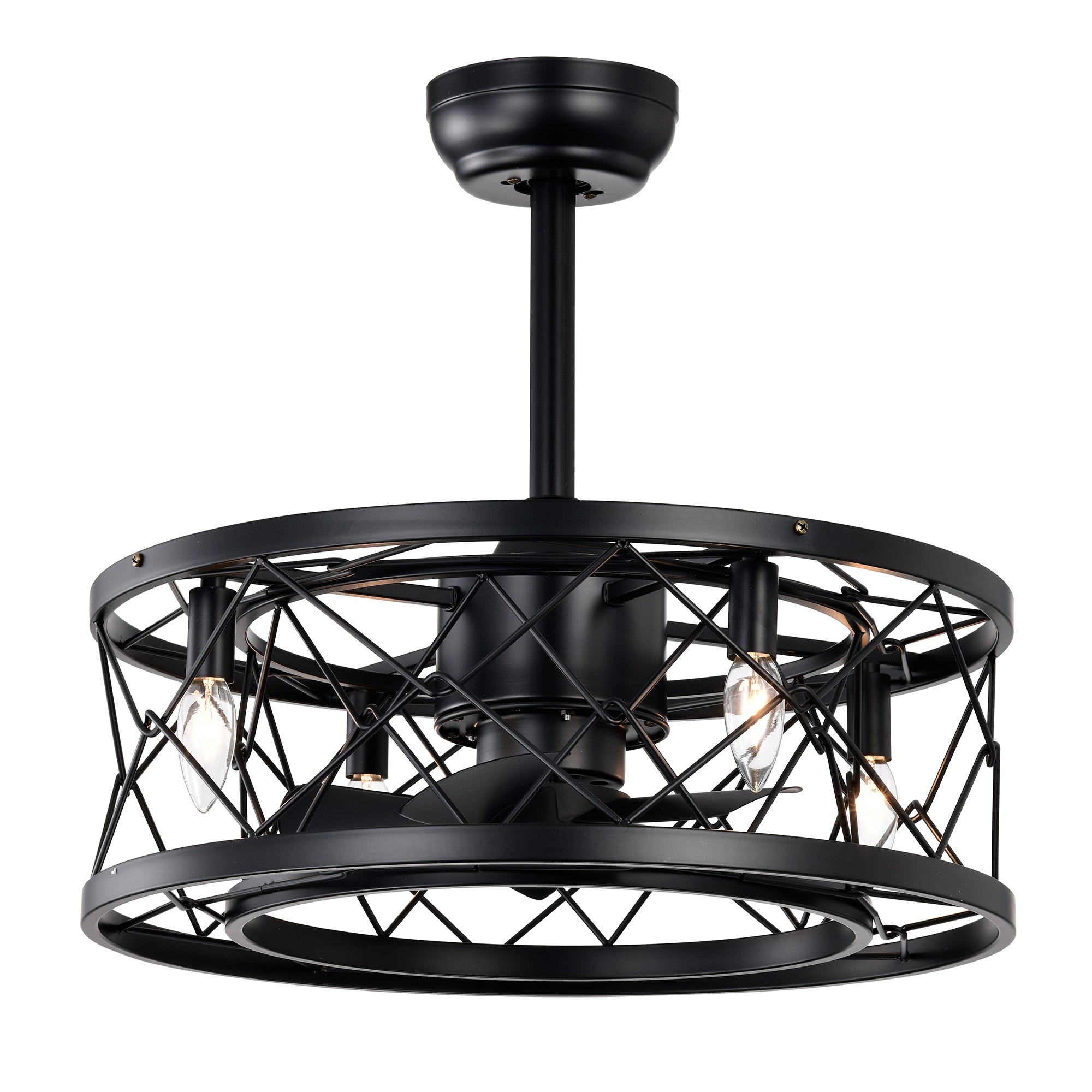 Quiet AC Motor Ceiling Fan - Low Noise, Small Modern Enclosed Reversible Design for Farmhouse, Bedroom & Living Room | Perfect for Home Cooling and Air Circulation