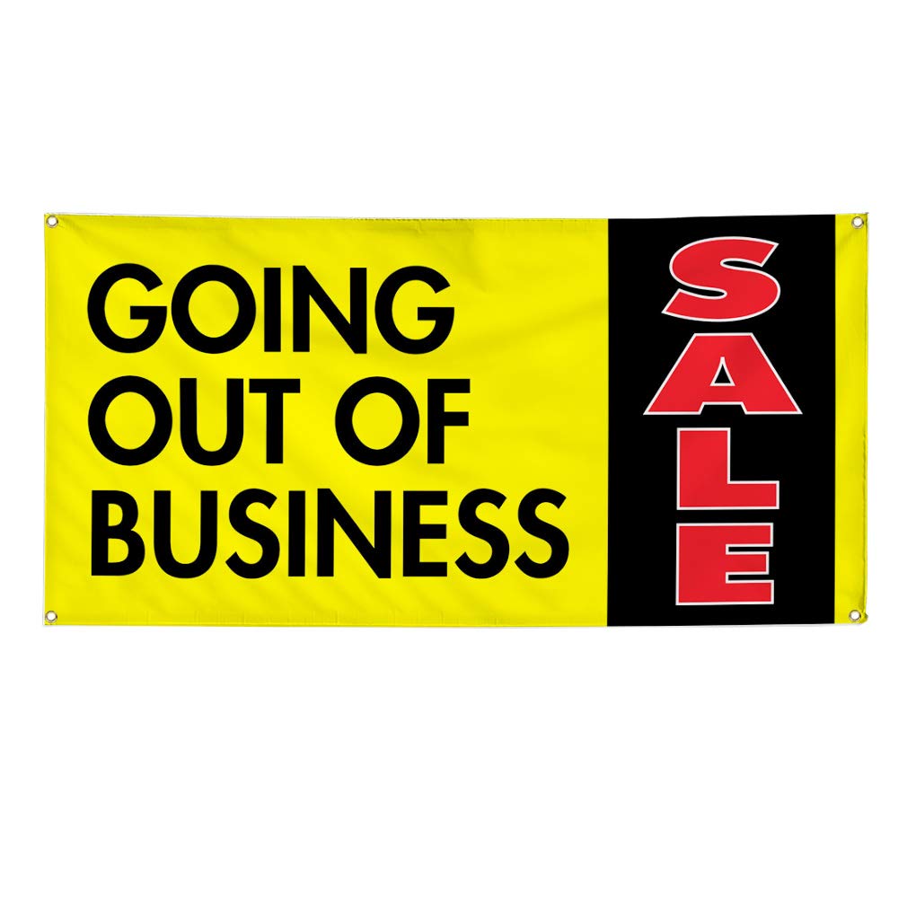 60x144 Inches Heavy Duty Vinyl Banner - Weatherproof, Industrial Strength with 10 Grommets (Yellow) | Perfect for Business Closures, Yard Sales & Outdoor Advertising | Multiple Sizes Available