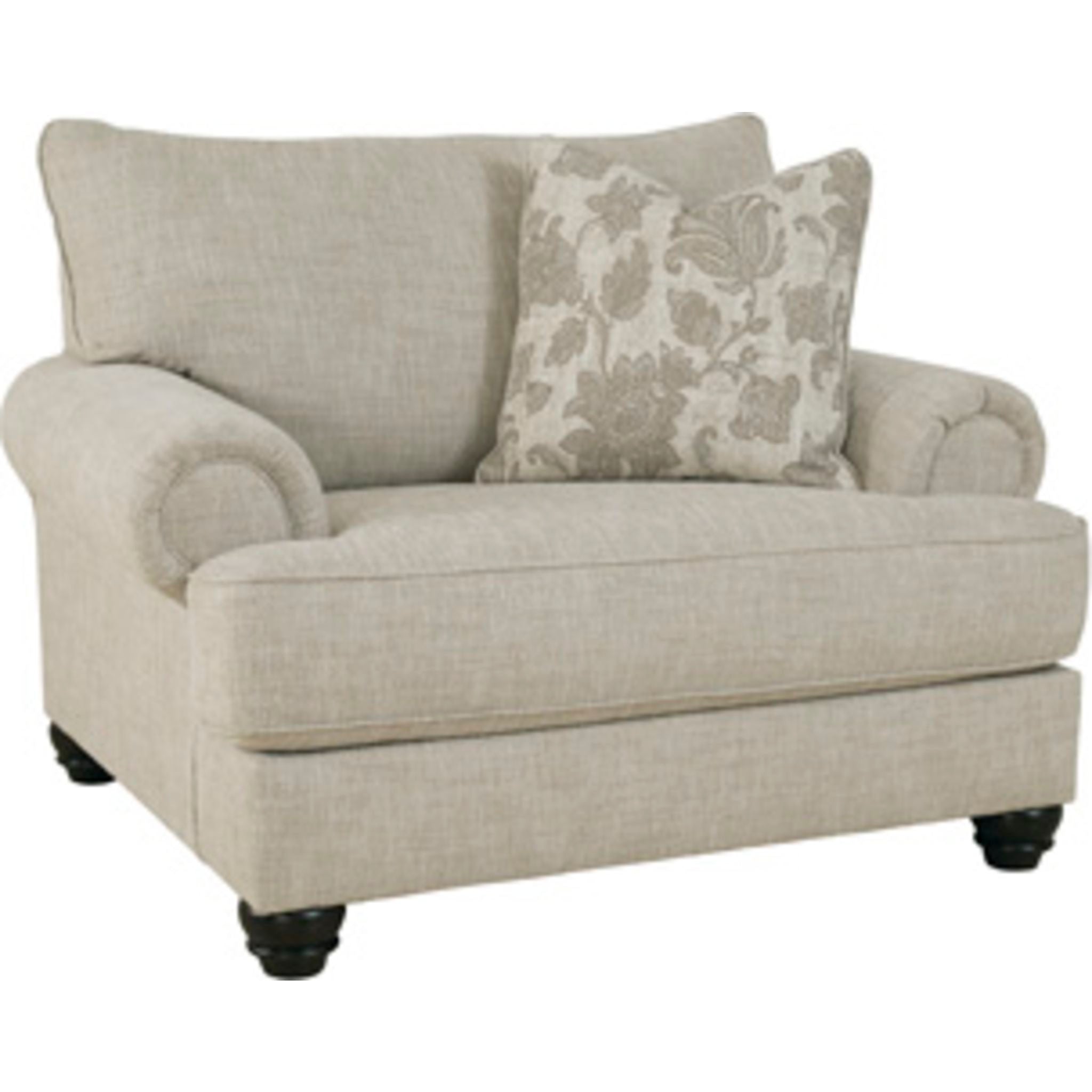 Asanti Oversized Chair and a Half in Soft Fog Gray - Plush Comfort for Living Rooms, Bedrooms & Reading Nooks