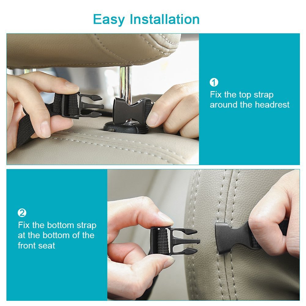 Oasser 2 Pack Kick Mats Car Backseat Protector with 12.9