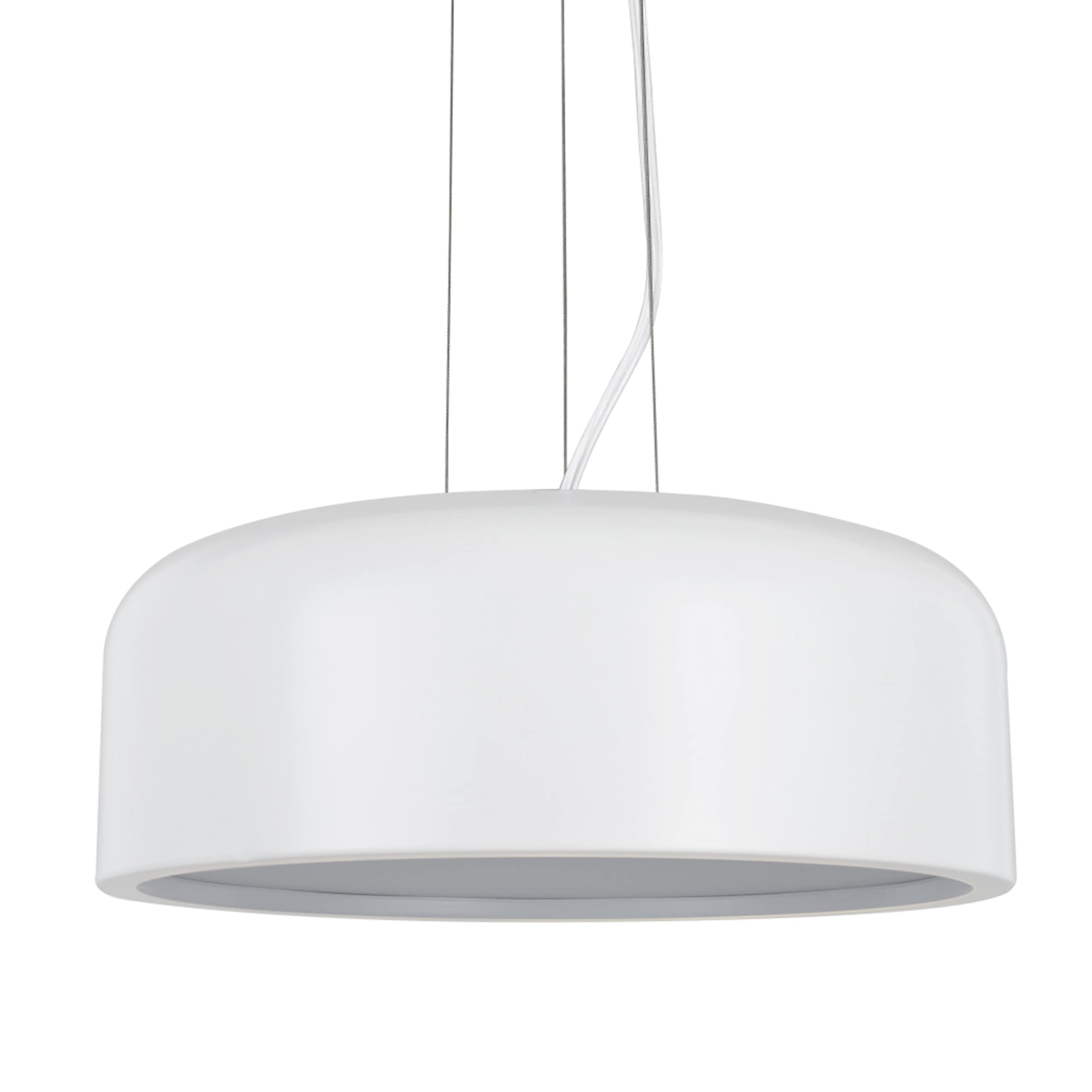 Aspen Creative 61066-2 Adjustable LED Mini Pendant Ceiling Light - Modern White Metal Shade, 5.5