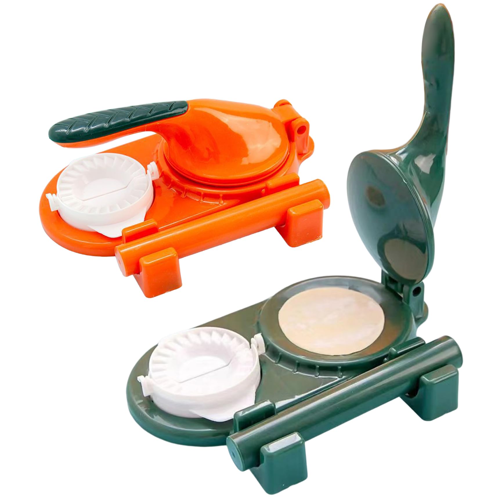 2 in 1 Dumpling Maker - Manual Dumpling Skin Press & Wrapper Mold - Multifunctional Kitchen Tool for Homemade Dumplings, Wontons & Potstickers - Perfect for Asian Cooking, Family Meal Prep & Party Snacks