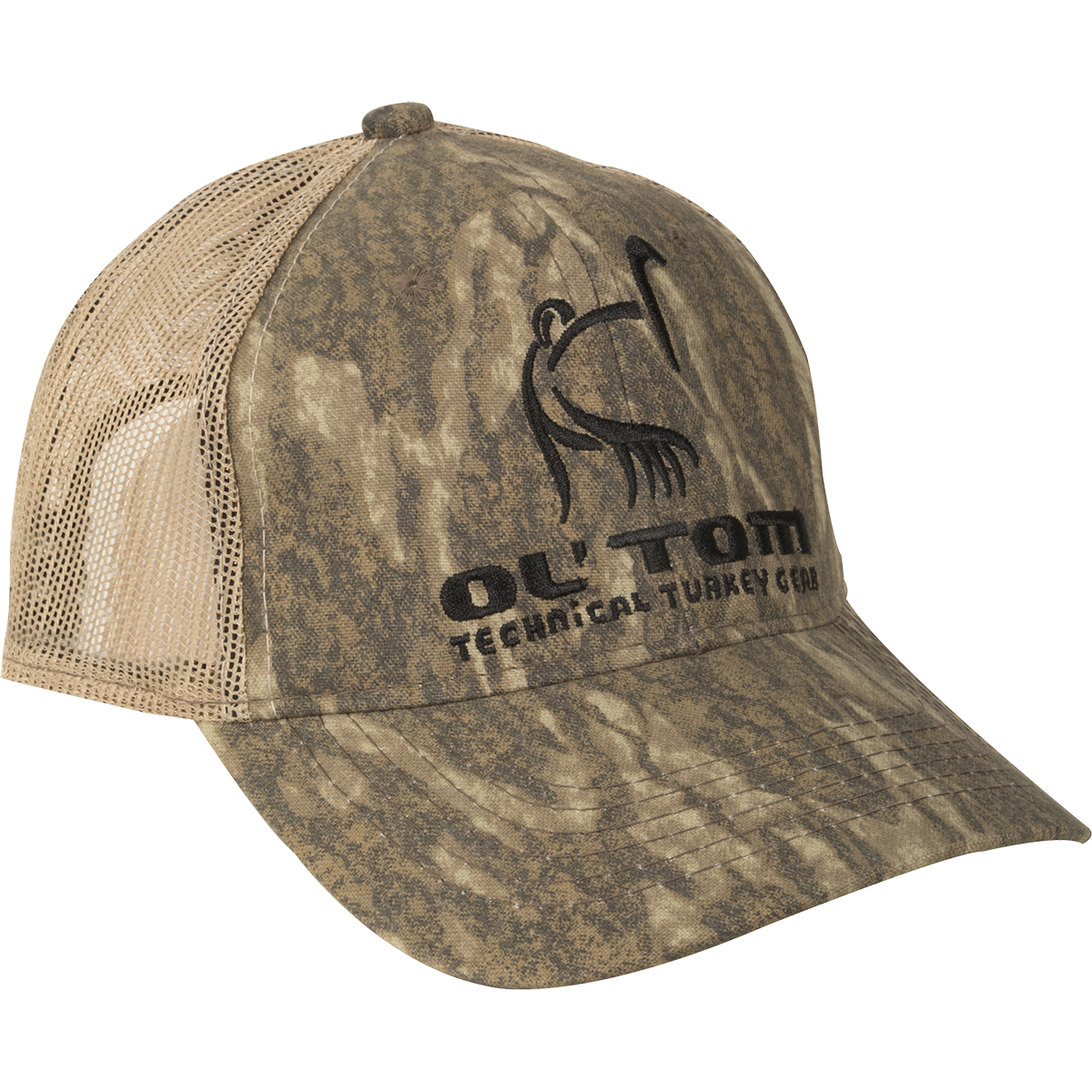 Camo Mesh Back Ol' Tom Logo Cap - Adjustable Baseball Hat for Men & Women - Perfect for Hunting, Fishing, and Outdoor Adventures
