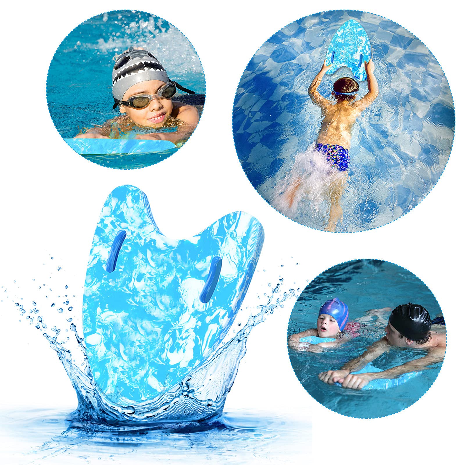 YUNAIYI Swim Float Kickboard - Lightweight Waterproof A-Style Swimming Training Board for Kids & Adults - Safe Pool Exercise Equipment for Water Sports & Swim Aid | Perfect for Swim Training, Fitness Workouts & Pool Safety