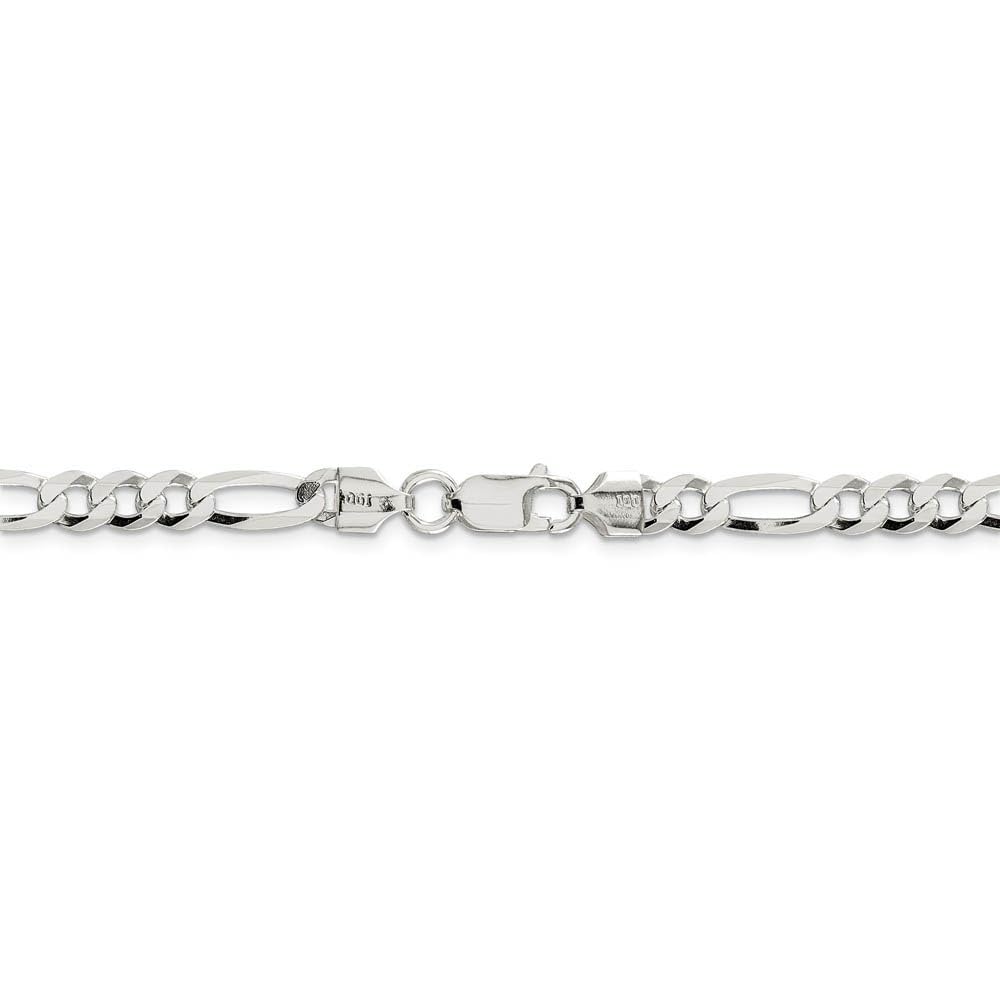 5.5mm Sterling Silver Figaro Chain Necklace for Men & Women - Elegant & Durable