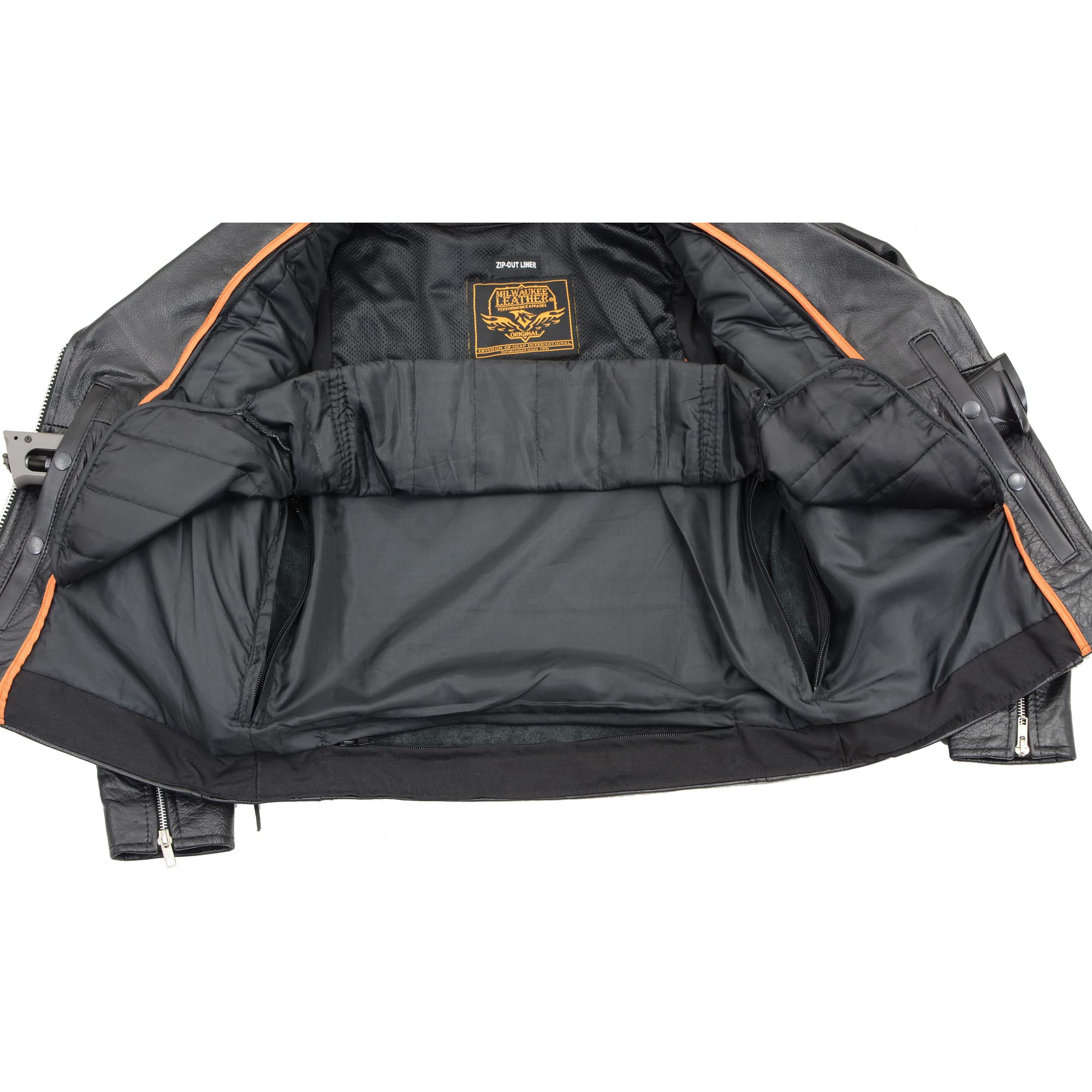 Milwaukee Leather LKL2700 Women's Classic Side Lace Motorcycle Jacket with Removable Liner - Perfect for Riding, Biker Events & Outdoor Adventures