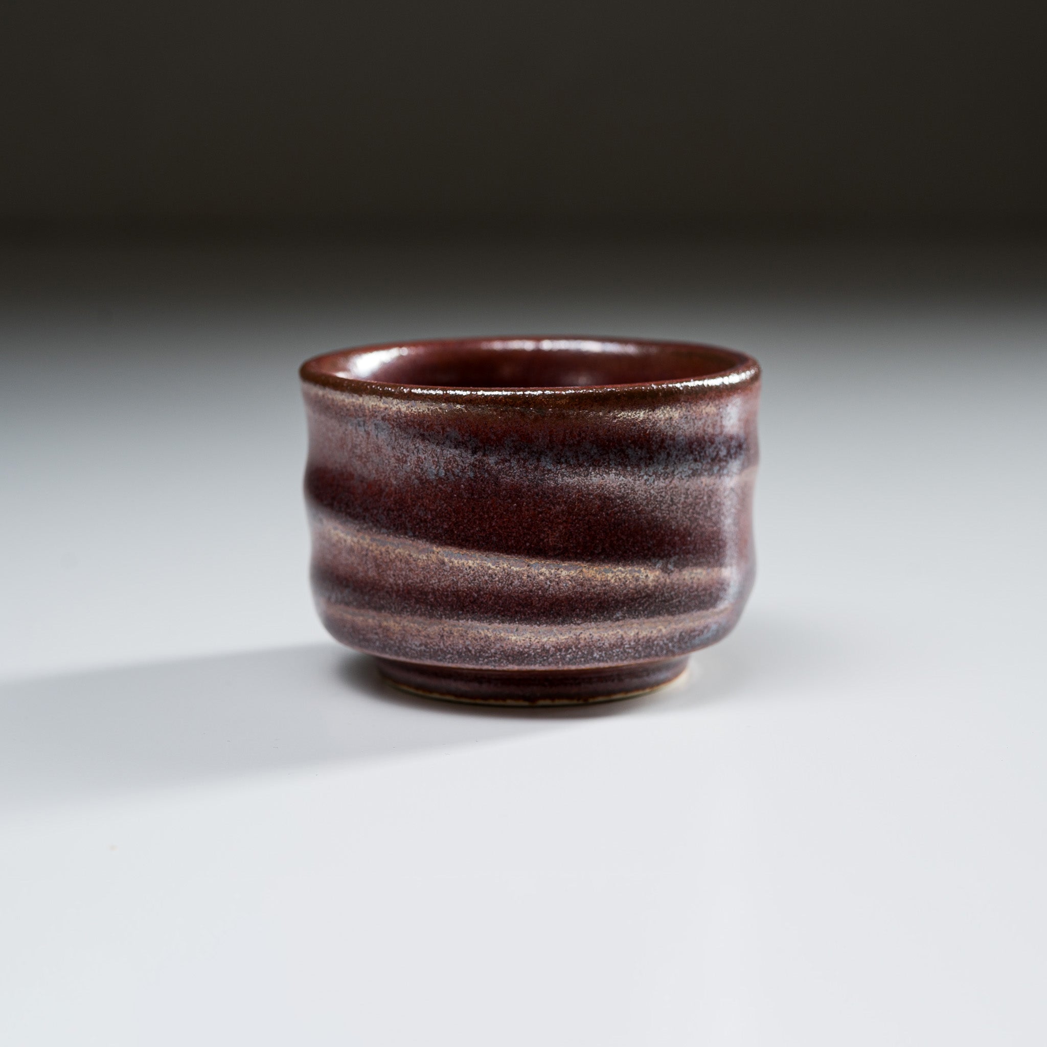 Handcrafted Mino Ware Pottery Sake Cup & Teacup - Wine Red Glaze - Authentic Japanese Ceramic Drinking Vessel for Sake, Tea or Cocktails - Perfect for Japanese Dining, Gift Giving & Home Decor