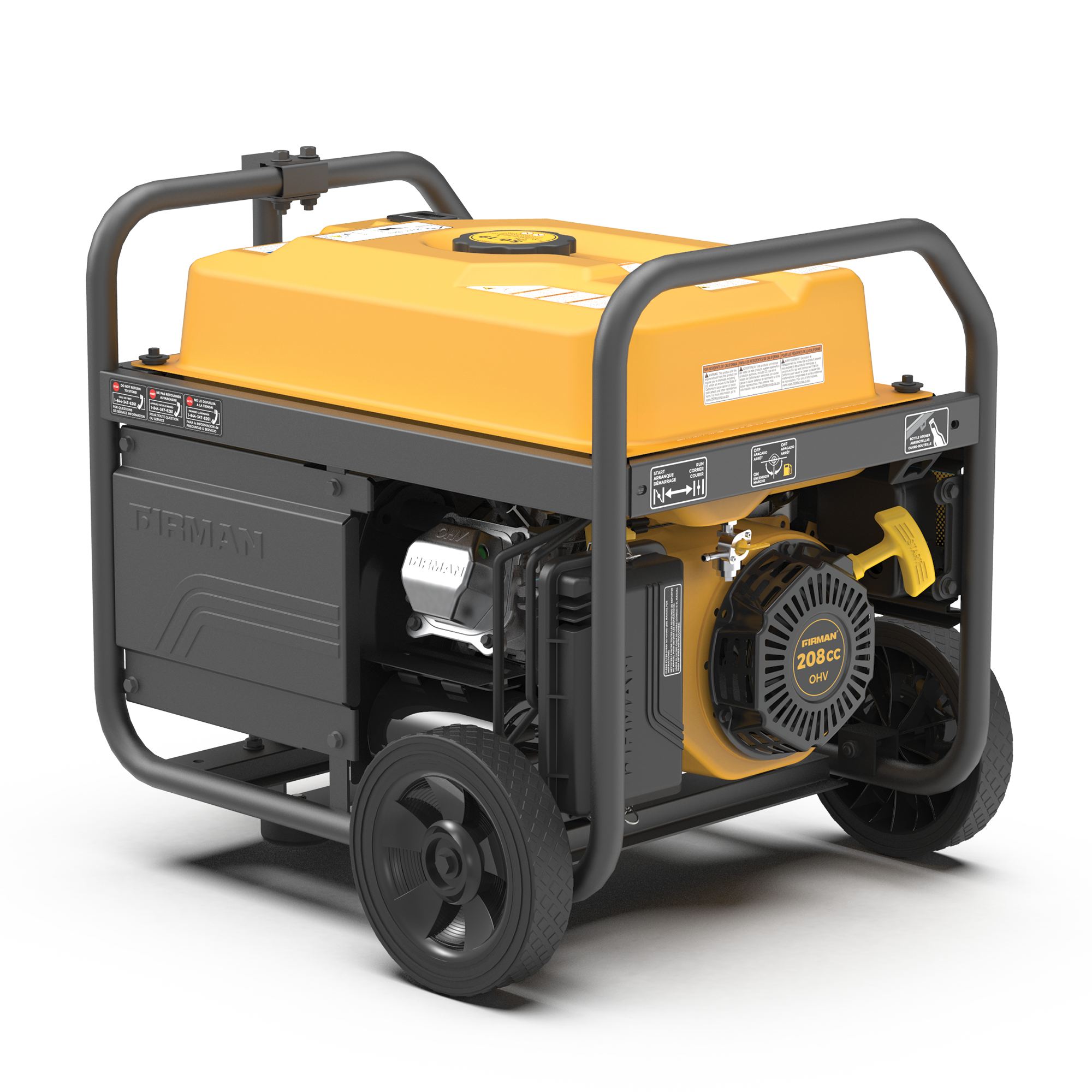 4450W Portable Gas Generator with Recoil Start - 120V Power Output for Camping, Outdoor Events & Emergency Backup
