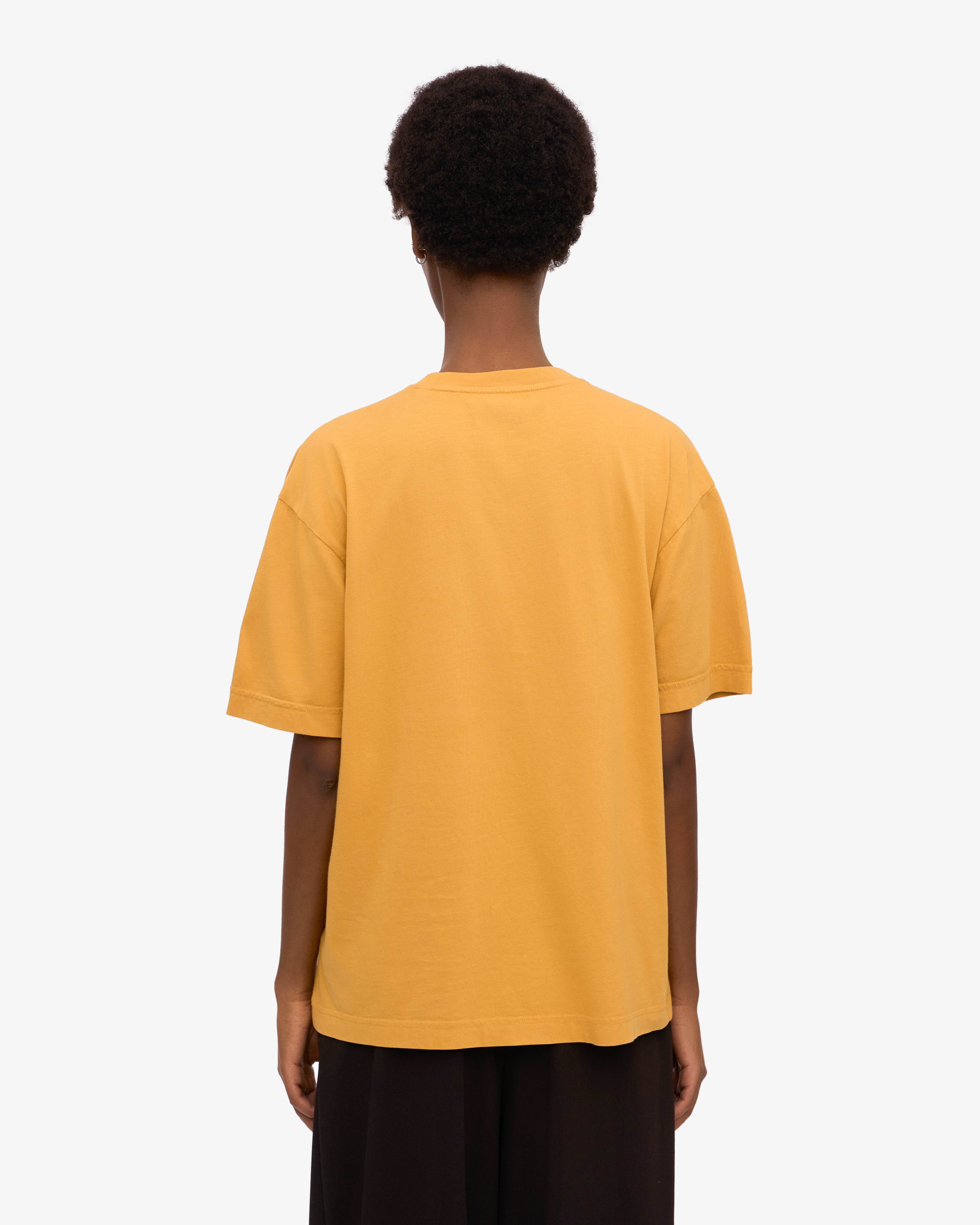Oversized Organic Cotton T-Shirt for Women - Soft & Comfortable Burned Yellow Tee - Perfect for Casual Wear, Loungewear & Street Style