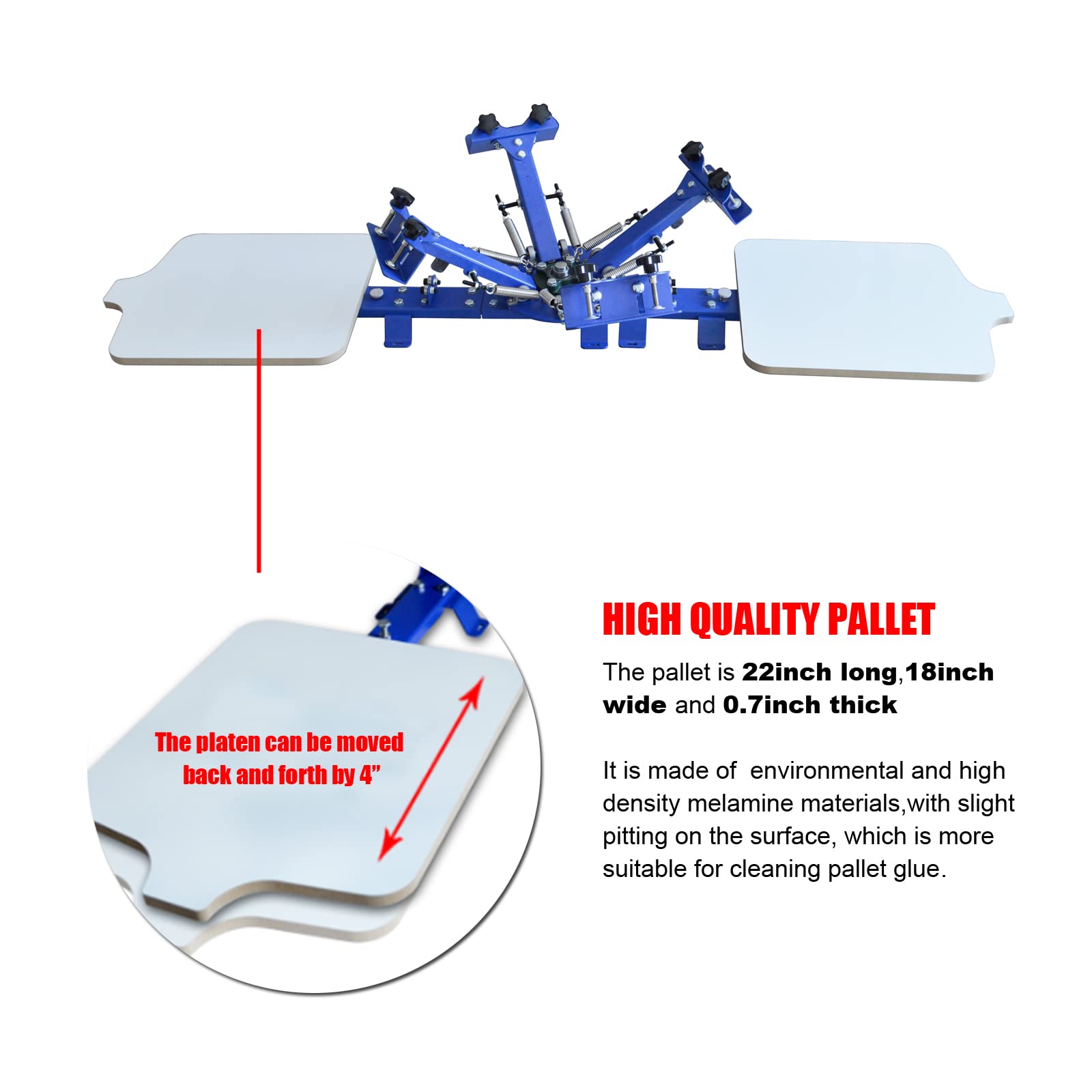 T-Shirt Screen Printing Machine - 4 Color 2 Station Silk Screen Printer with Table Press for DIY Custom Shirts, Hoodies & Bags - Perfect for Small Business, Home Craft & Custom Apparel Printing