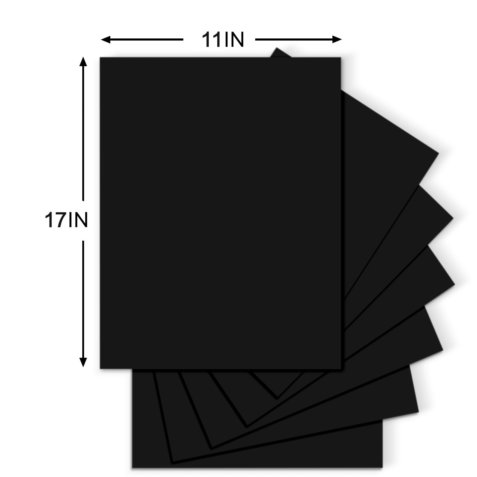 Premium 30-Sheet Black Cardstock Paper 11x17 Inches - 80 lb / 230 GSM Heavyweight Construction Paper for Cricut, Silhouette, Card Making, Scrapbooking, DIY Crafts - Perfect for Invitations, Greeting Cards, and Home Decor Projects