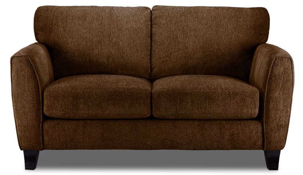 Alyssa Loveseat in Latte Brown - Modern Two-Seater Sofa for Small Spaces | Perfect for Living Rooms, Apartments & Cozy Corners