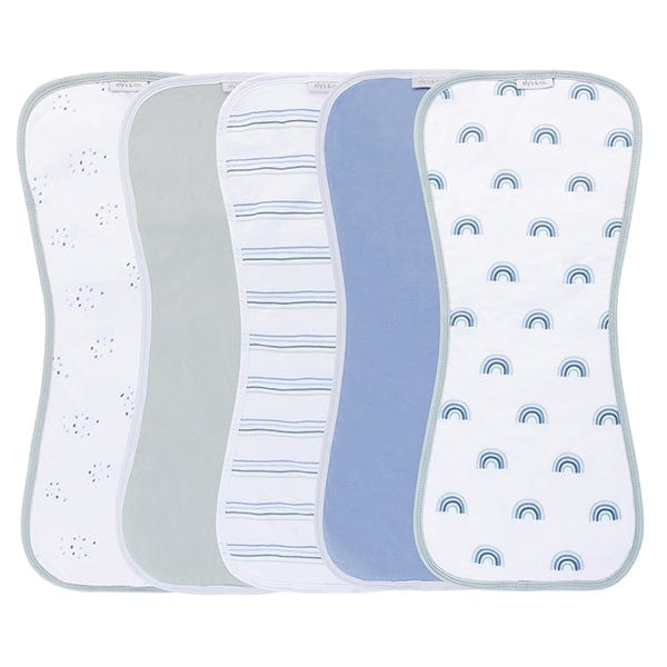 Elys & Co 5 Pack Super Absorbent Burp Cloths for Babies - Soft & Gentle for Newborns, Infants & Toddlers - Perfect for Feeding, Spit-Up & Messy Moments