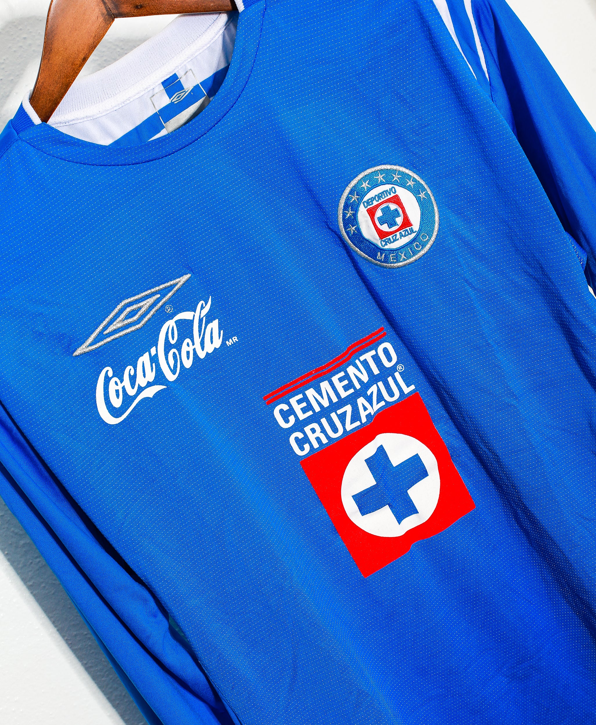 2007-2008 Cruz Azul Home Long Sleeve Jersey (Size L) - Authentic Soccer Jersey for Fans & Collectors - Perfect for Match Days, Gifts & Sports Memorabilia