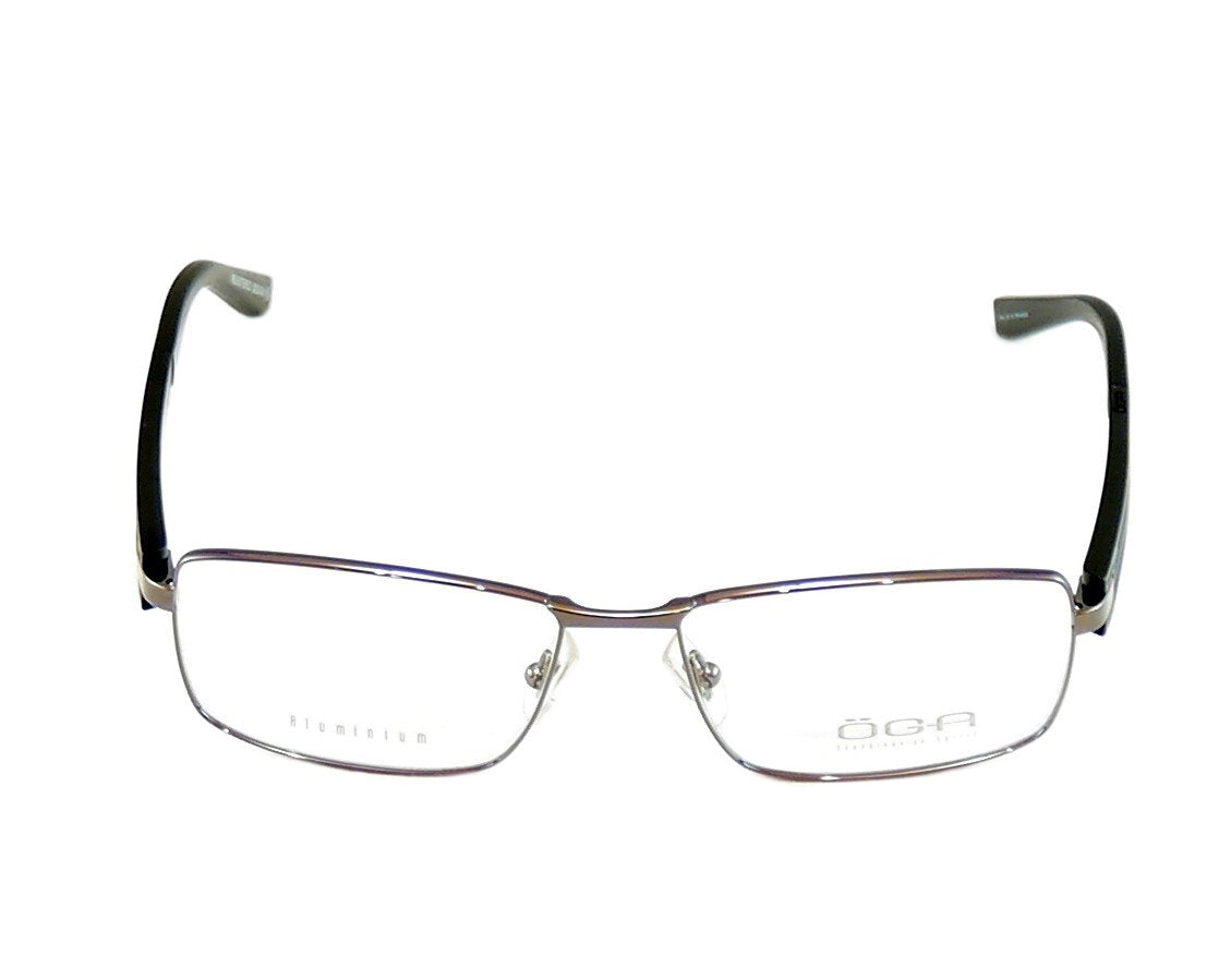 OGA Morel Eyeglasses Frame 74120 GG033 - Gunmetal Metal & Plastic Glasses - France Size 57-17-145 - Perfect for Reading, Work & Fashion Accessories