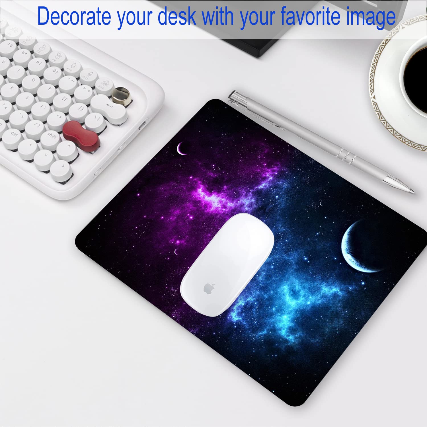 Non-Slip Rubber Galaxy Mouse Pad for Laptop & Computer - 9.5 x 7.9 Inch Custom Office Desk Accessory | Perfect for Gaming, Work & Home Office Decor