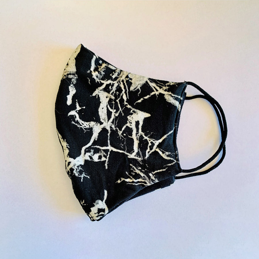 3-Ply Reusable & Washable Cloth Face Mask with Marble Pattern - Breathable & Comfortable for Daily Use, Travel, and Outdoor Activities