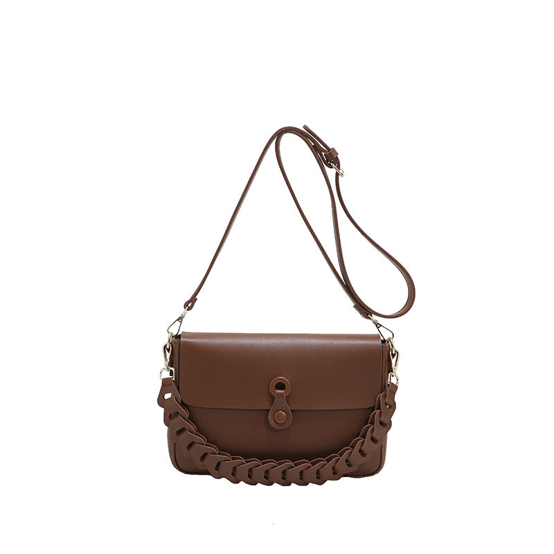 Stylish Women's Shoulder Bags - Woven Chain Crossbody Purse with PU Leather for Daily Use, Work & Evening Out