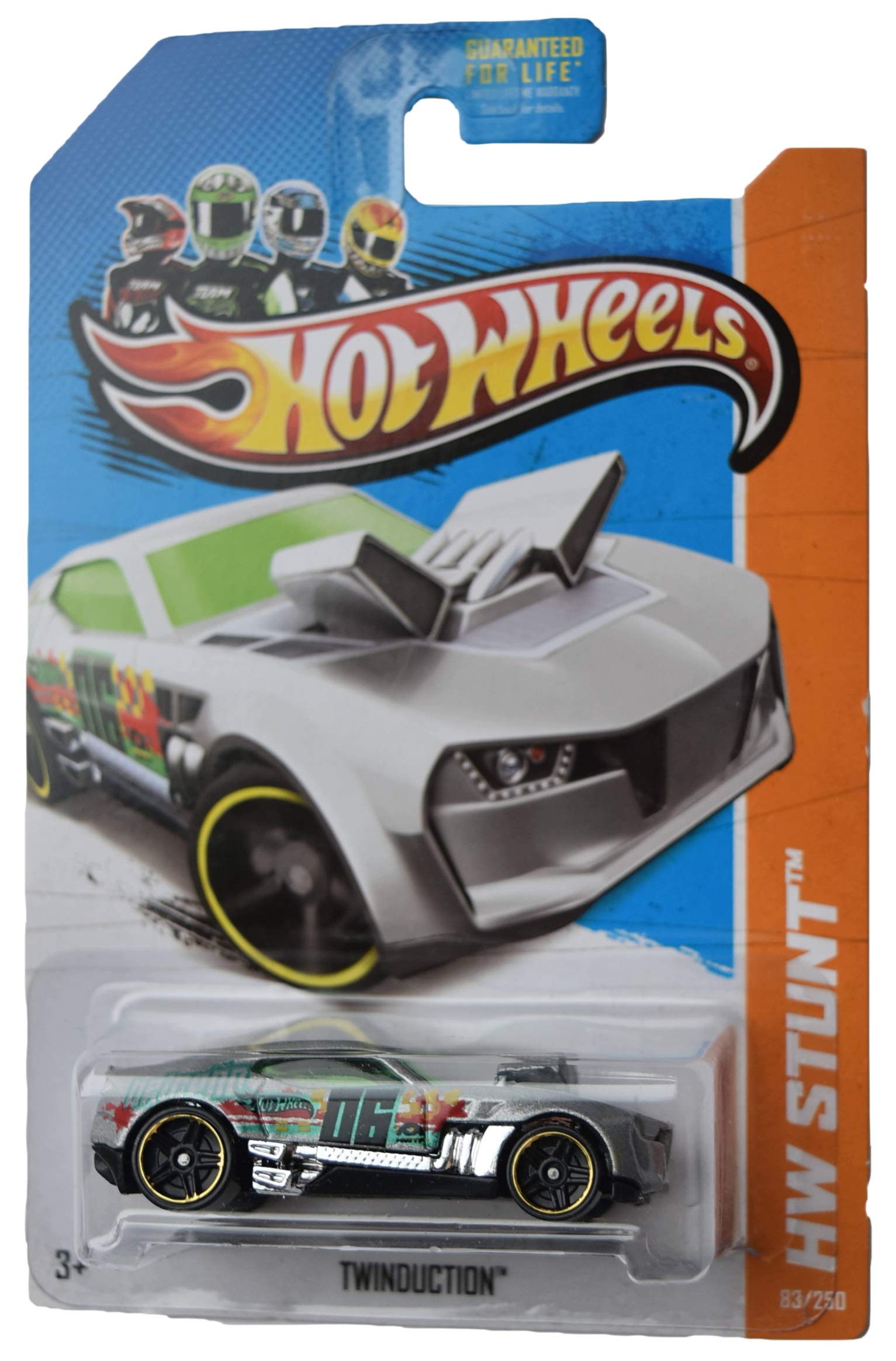 Hot Wheels Stunt Series Twinduction 83/250 Diecast Car - Silver Toy Car for Kids & Collectors | Great for Racing Tracks, Stunt Shows & Display Collections