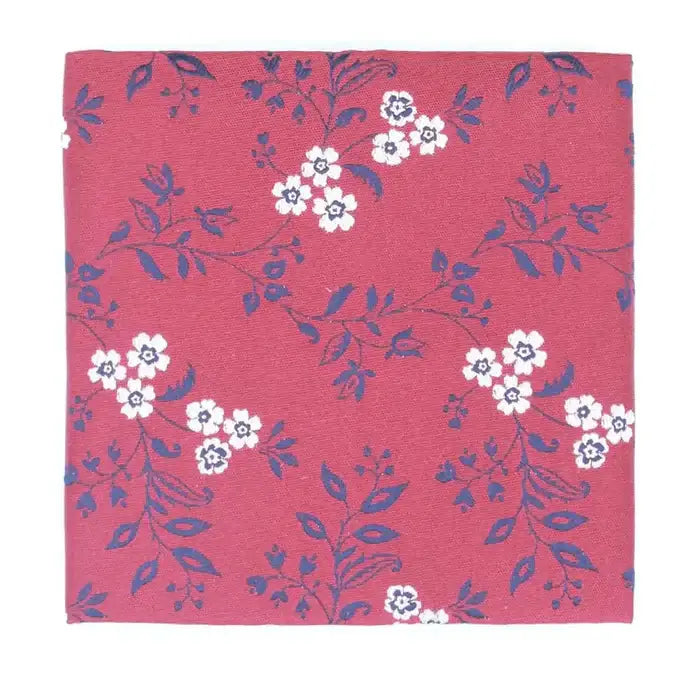 L A Smith Leafy Floral Woven Poly Hankies - Elegant Wedding Accessories for Brides, Bridesmaids & Special Occasions