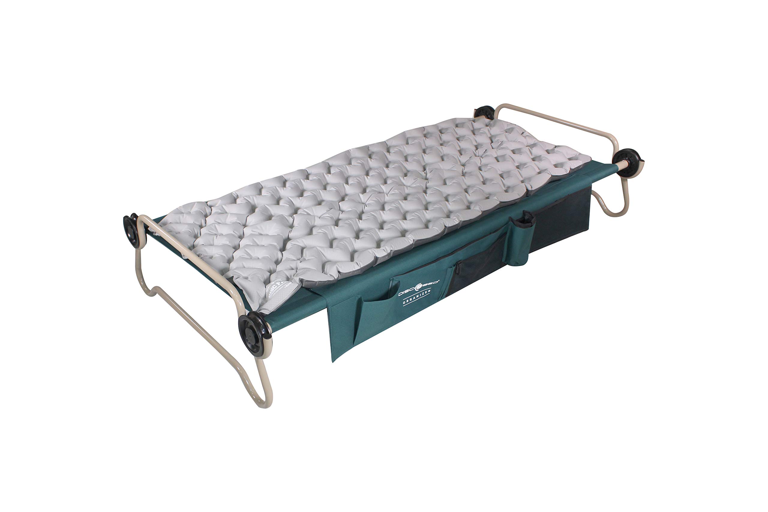 Disc-O-Bed XL Quilted Disc-Pad - Portable Inflatable Camping Mattress Sleeping Pad with Patch Kit & Carry Bag - Perfect for Outdoor Adventures, Hiking & Backpacking Trips - Gray