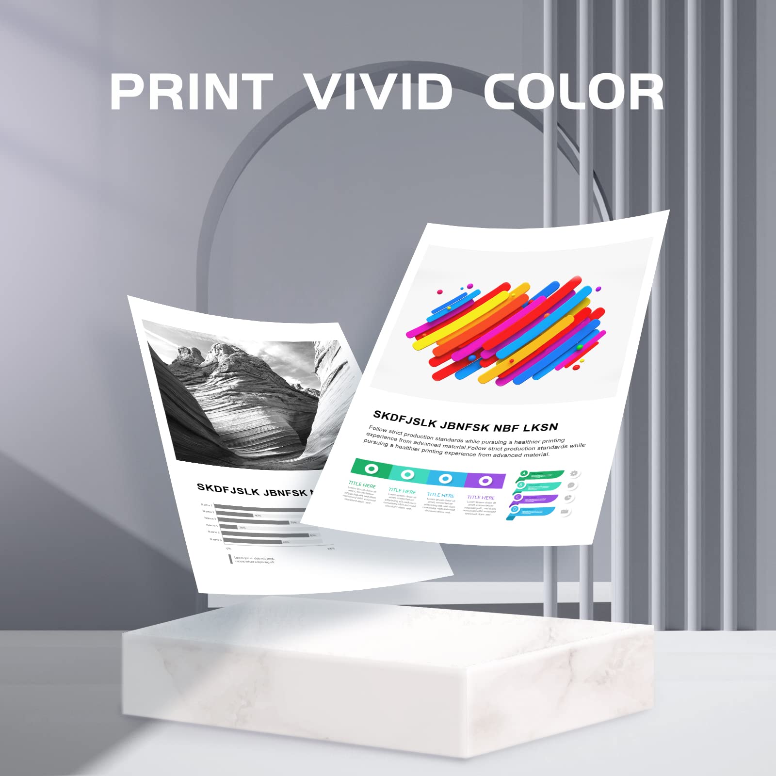 ZIPRINT Remanufactured Ink Cartridge Replacement for HP 63XL 63 XL - Compatible with Officejet 3830 3833 4650, Envy 4520 4512, Deskjet 3630 3632 3634 2130 2132 1112 Printers (2 Pack, Tri-Color) - Perfect for Home Office Printing, School Projects & Small Business Documents