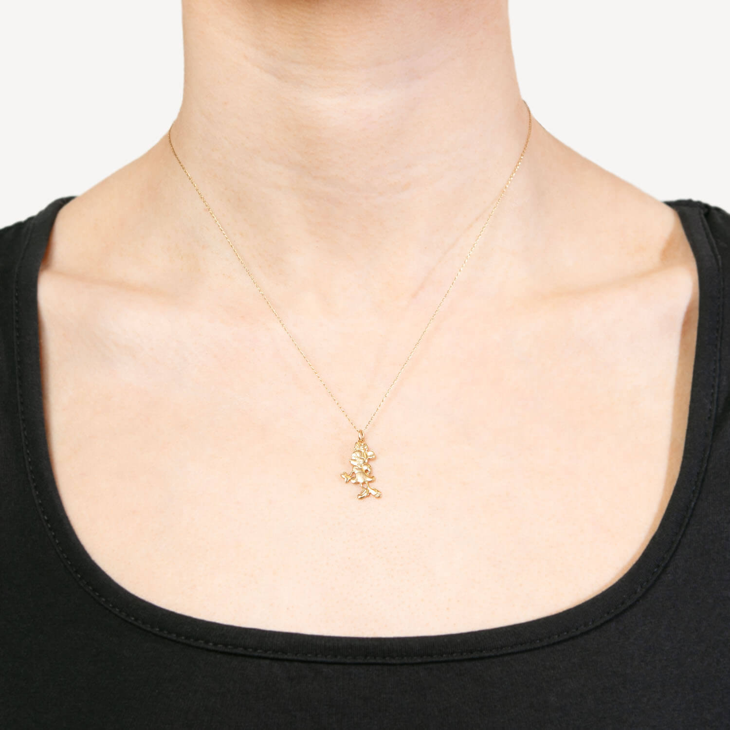Vintage 14K Gold Minnie Mouse Charm Necklace - Disney Jewelry for Women, Girls | Perfect Gift for Birthday, Anniversary & Disney Fans