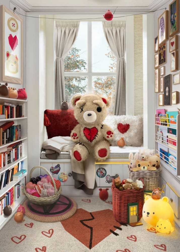 Love Bear Home Poster - Cute Bear Wall Art Print for Nursery, Kids Room & Home Decor - Perfect for Bedroom, Living Room & Gifts