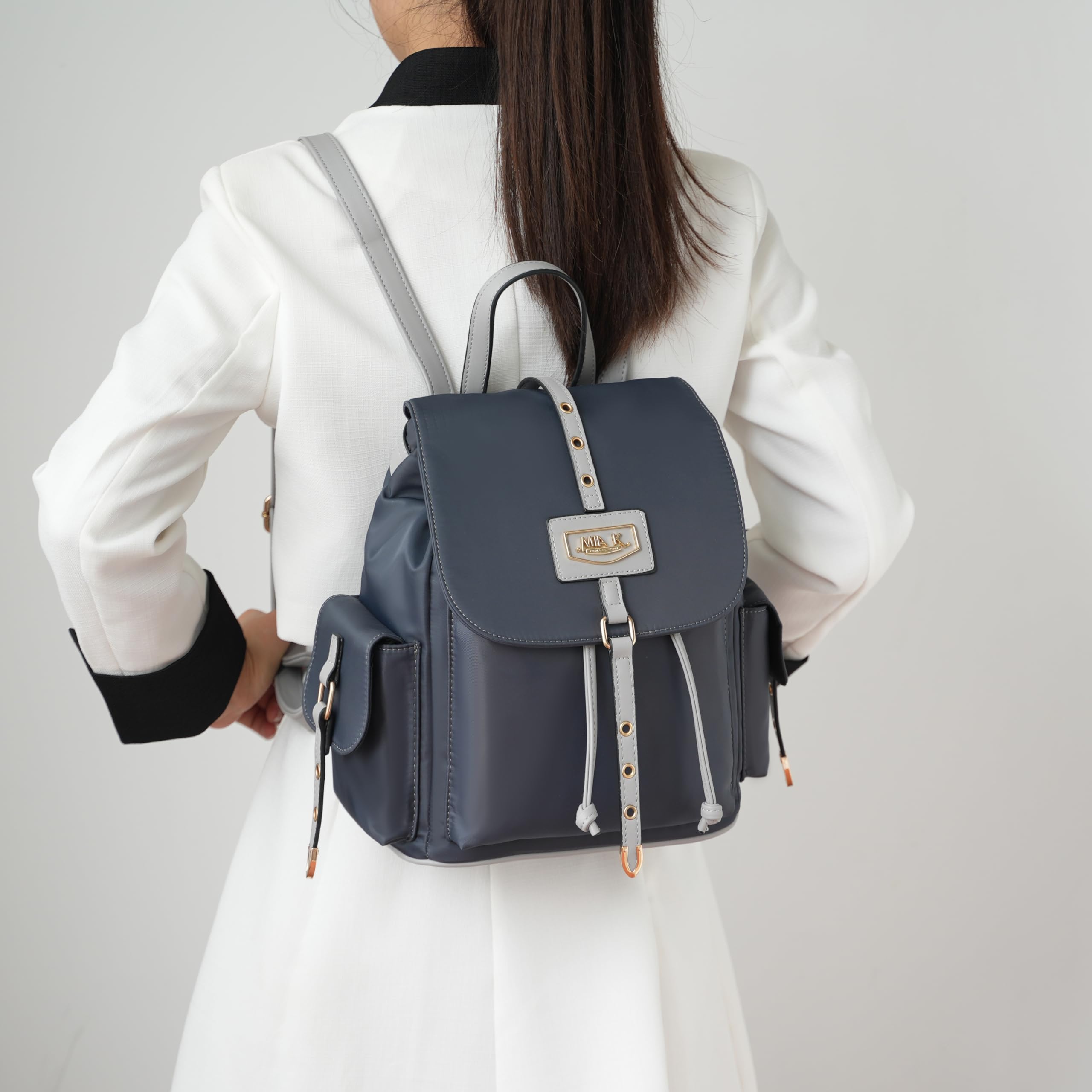 MKF Collection Women's Travel Backpack - Lightweight Nylon Carry On Backpack with Top Handle, Roomy Daypack for Work & Weekend Getaways - Perfect for Business Trips, Commuting & Airplane Travel