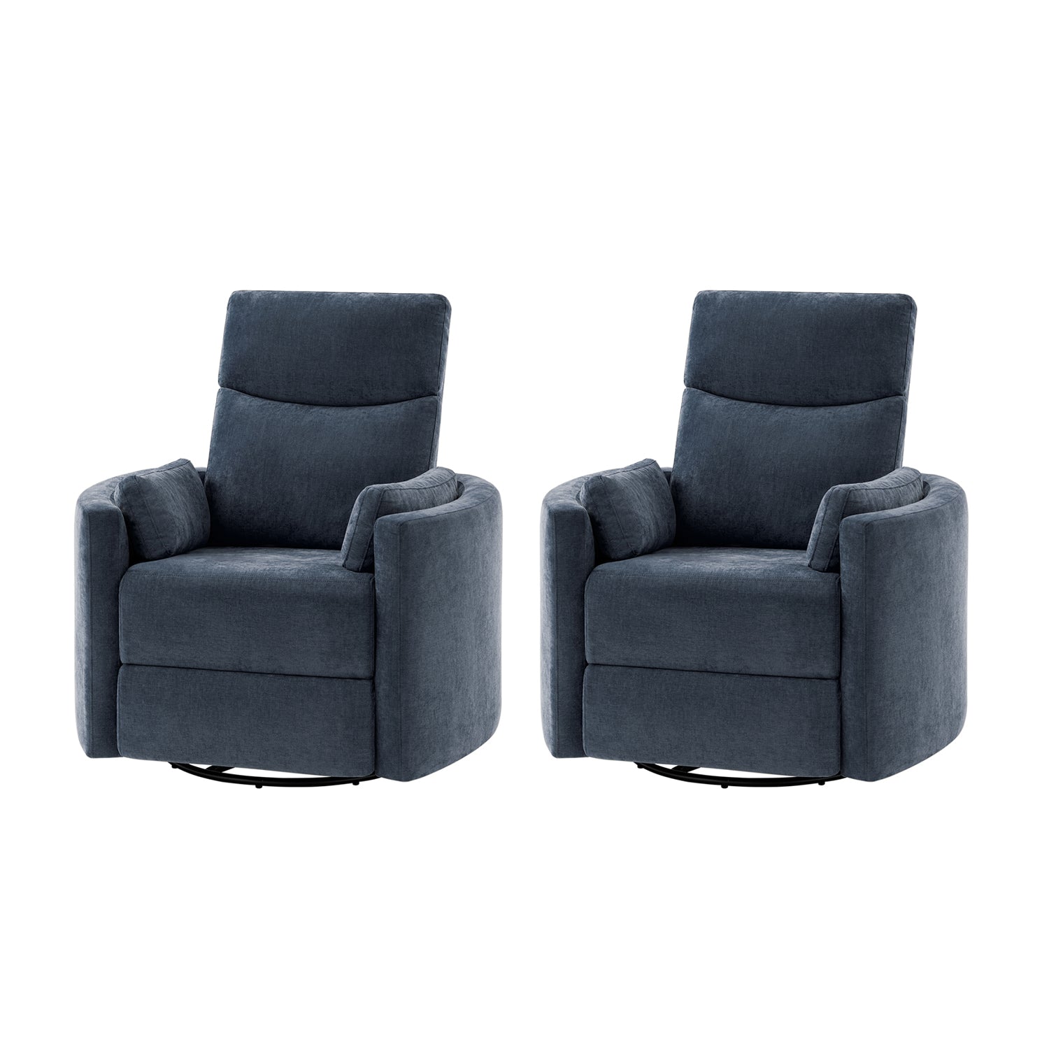 Monica Swivel Rocker Power Recliner Chair with Adjustable Headrest & Lumbar Support - Optional Removable Pillows - Perfect for Living Room, Home Theater & Relaxation