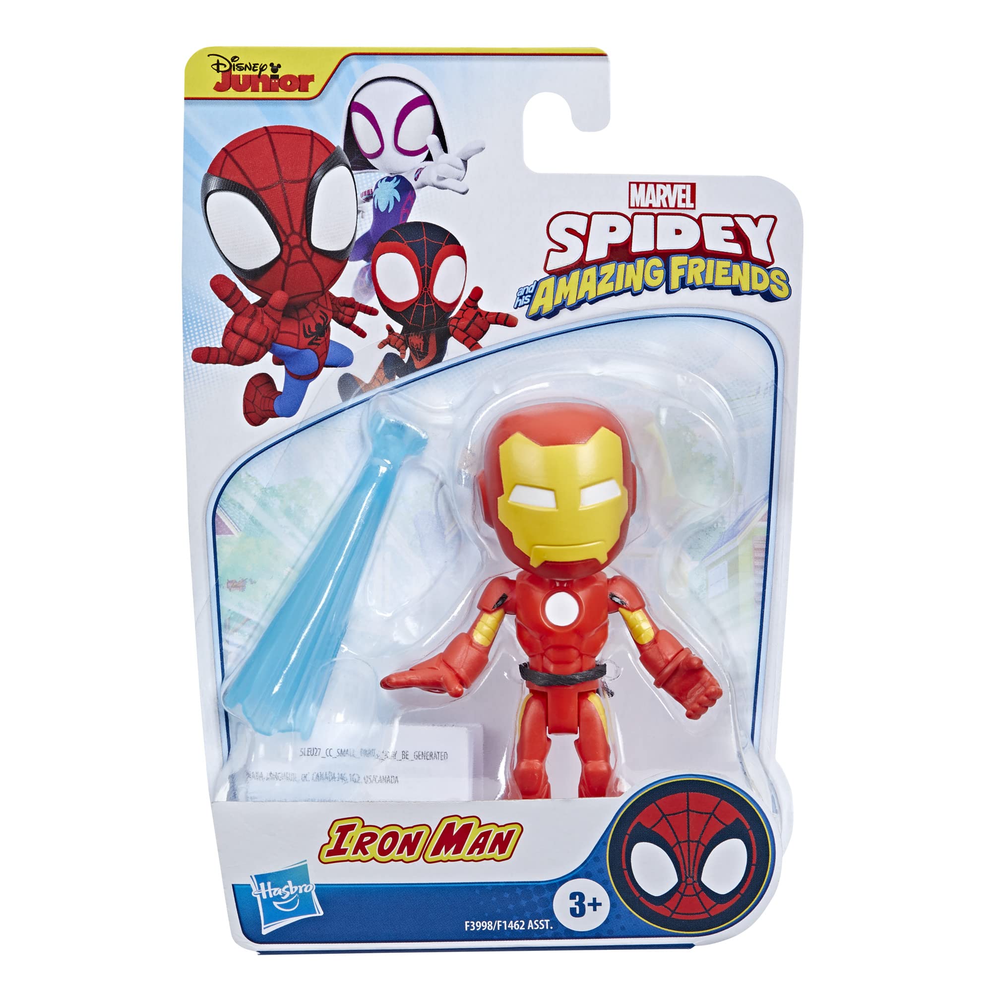 SPIDEY AND HIS AMAZING FRIENDS Iron Man Spinning Action Figure by Hasbro - Superhero Toy for Kids, Collectible Marvel Gift for Boys & Girls - Perfect for Playtime, Birthday Parties & Marvel Collections