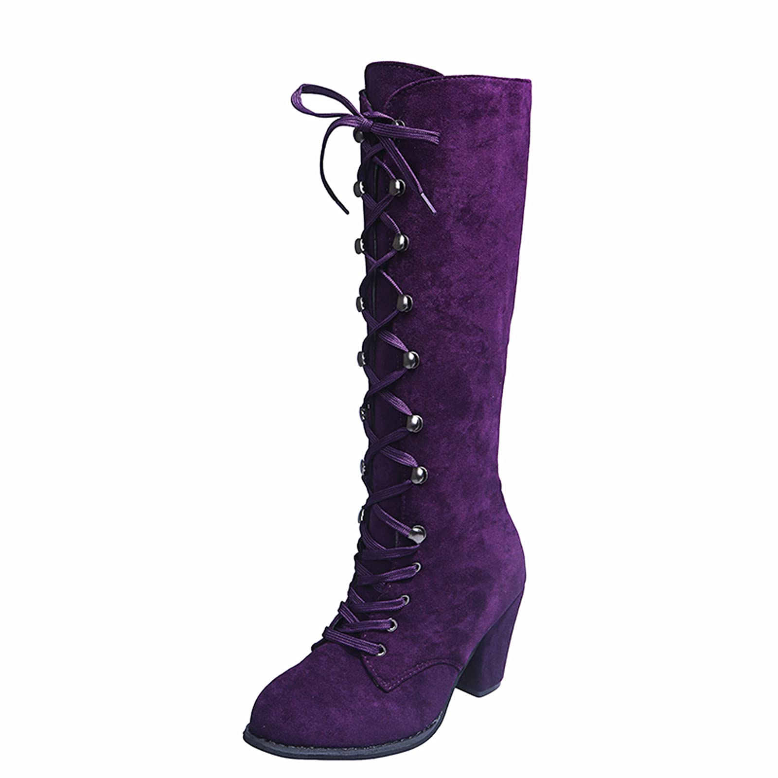 Quealent Women's Low Heel Ankle Booties - Chunky Stacked Heel Slip-On Western Boots in Faux Leather with Perforated Design | Perfect for Casual Outfits, Date Nights & Fall Fashion