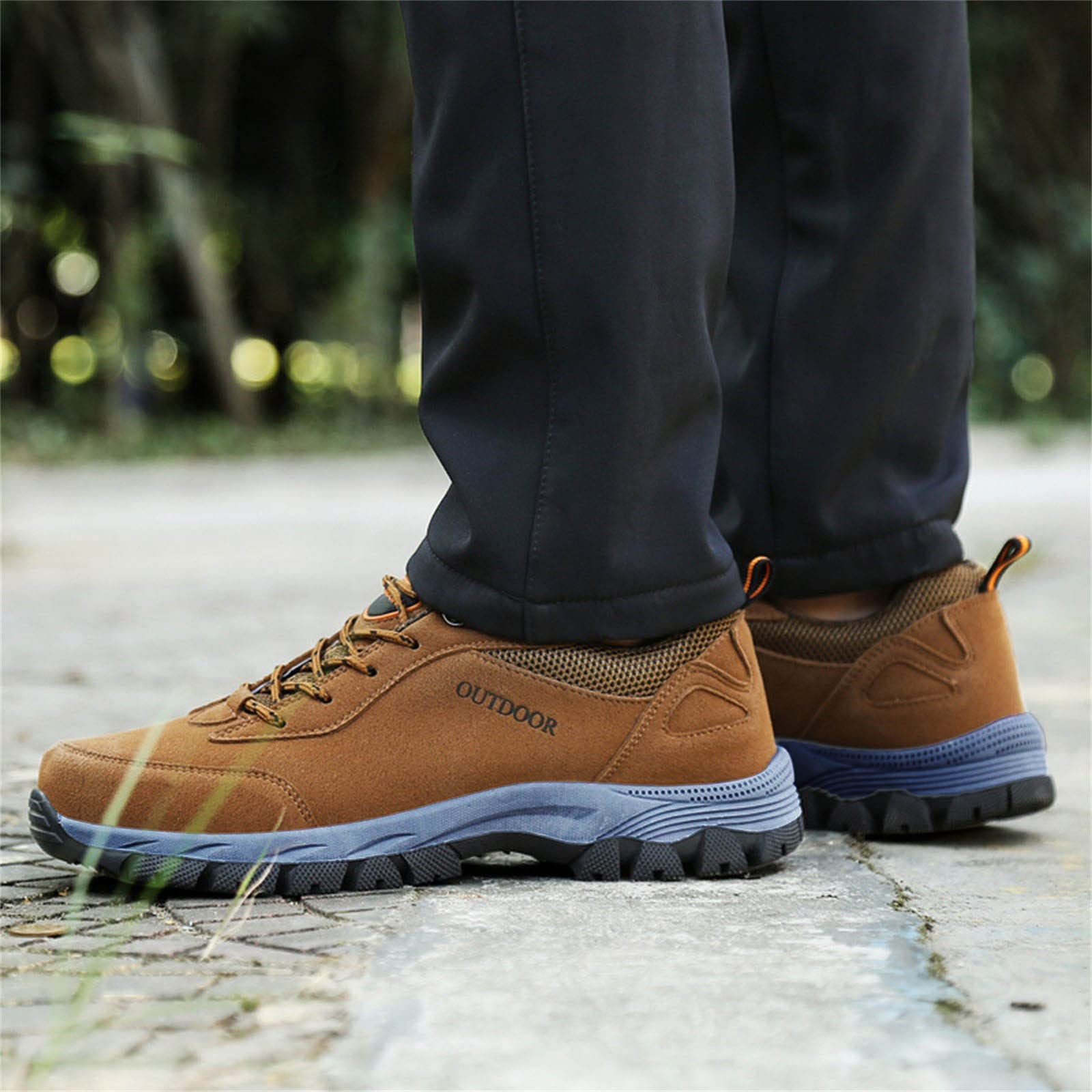 Barefoot Shoes for Men - Lightweight Non-Slip Hiking Boots with Wide Toe Box | Waterproof Winter Safety Shoes for Trekking, Motorcycle Riding & Outdoor Work