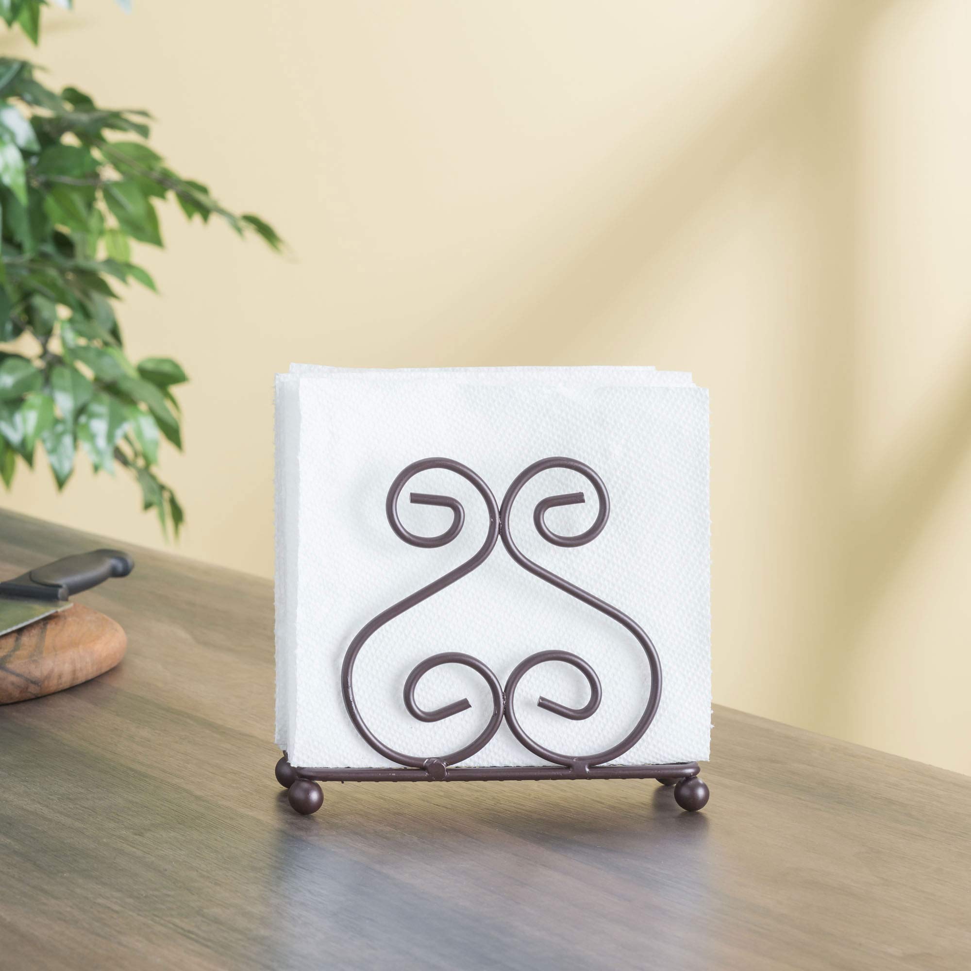 Premium Iron Napkin Holder for Dining Table - Elegant Tissue Paper Stand for Restaurants, Home Decor, and Party Settings - Durable & Stylish Tableware Accessory
