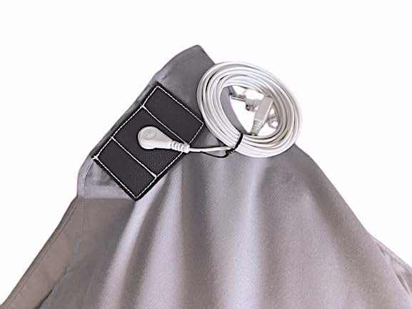 Redemption Shield® 10% Silver Fiber Fitted Grounding Bed Sheet | Earthing Sheet for Better Sleep & Pain Relief | Full Size Gray | Improve Sleep Quality & Reduce Inflammation with Grounding Technology
