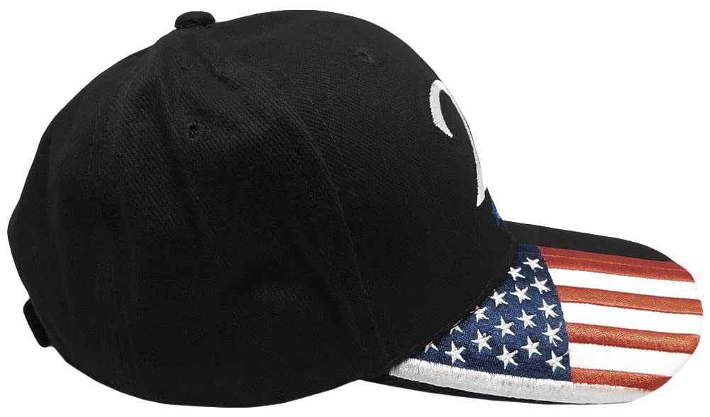2A 2nd Amendment 1791 Black USA Flag Bill Embroidered Cotton Adjustable Hat - Patriotic Gun Rights Cap for Shooting Range & Outdoor Activities