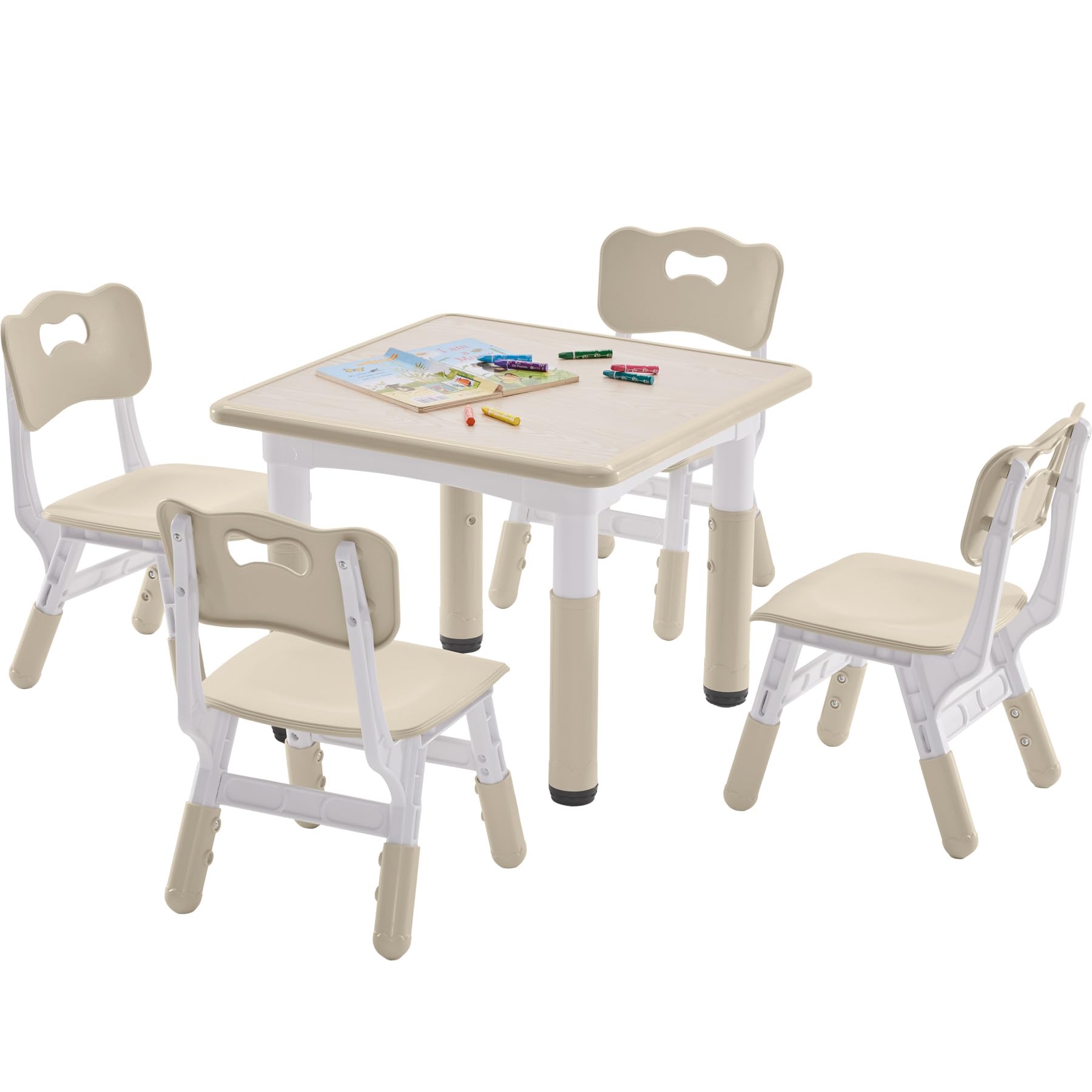 Adjustable Kids Table and Chairs Set - 23.6