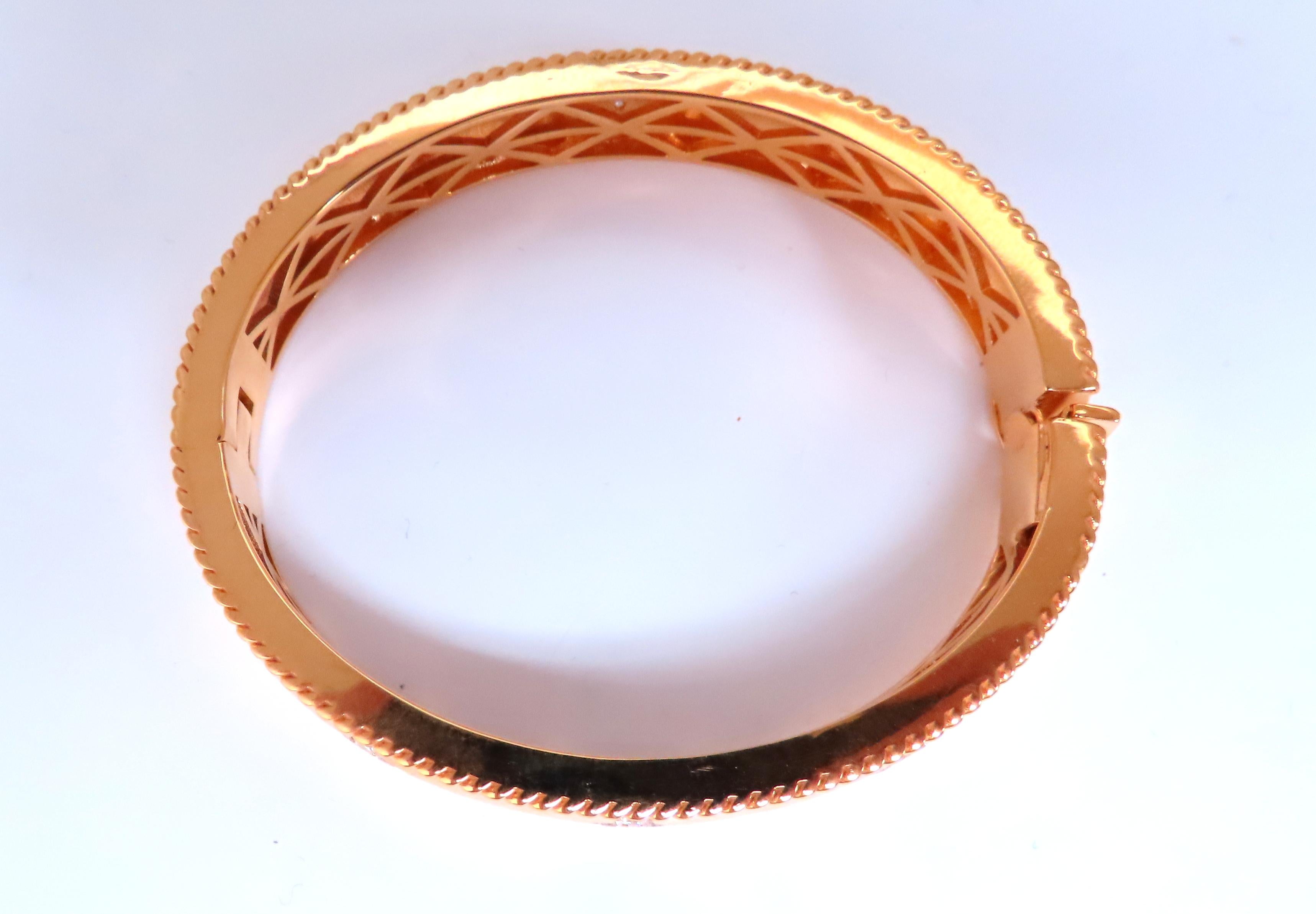 14kt Gold Clover Natural Diamond Bangle Bracelet for Women - Elegant Jewelry Gift for Anniversary, Wedding & Special Occasions