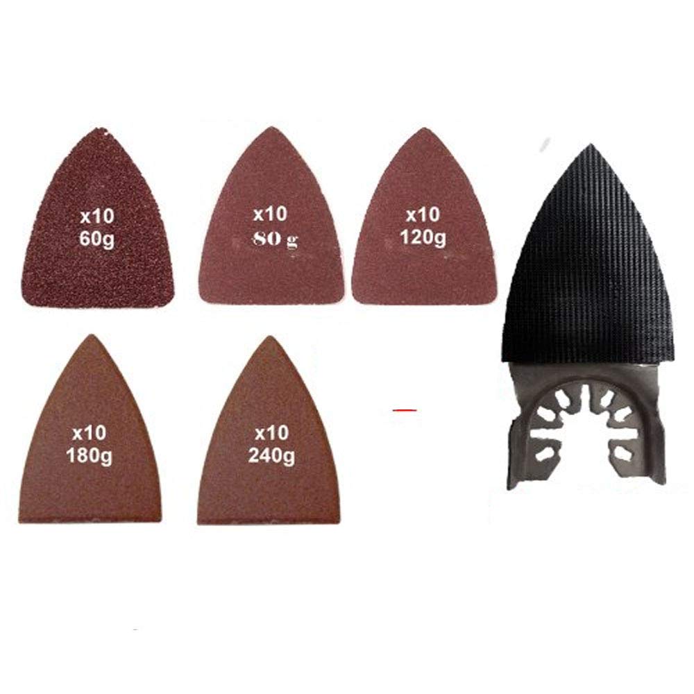 51-Piece Finger Sanding Mini Kit with Quick Release - Universal Fit for Craftsman 20V, Rockwell 12V, Porter Cable & More - Perfect for Woodworking, DIY Projects & Home Renovations