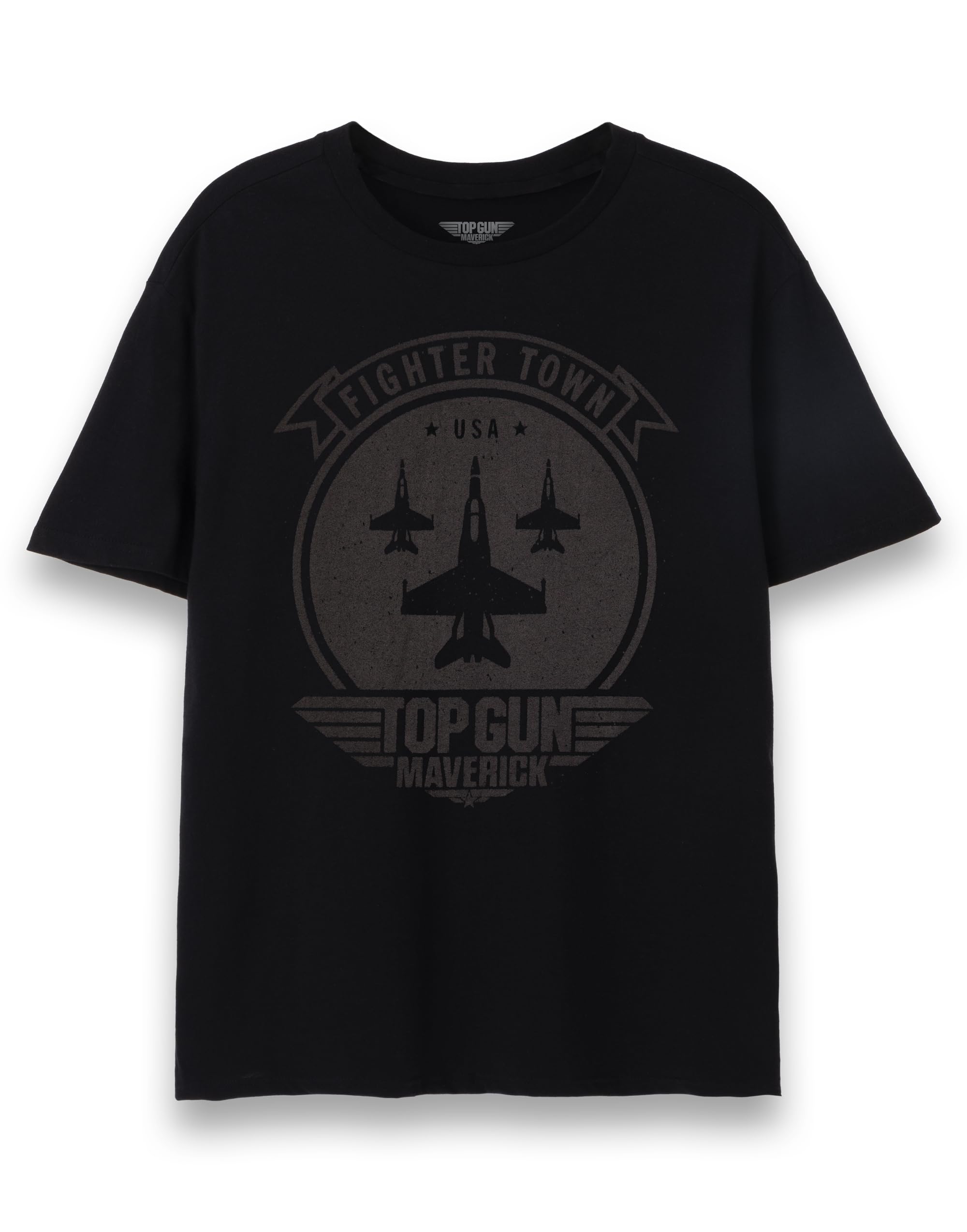 Top Gun Maverick 'Fighter Town' Men's T-Shirt - Cool Vintage Military Style Tee for Casual Wear & Movie Fans