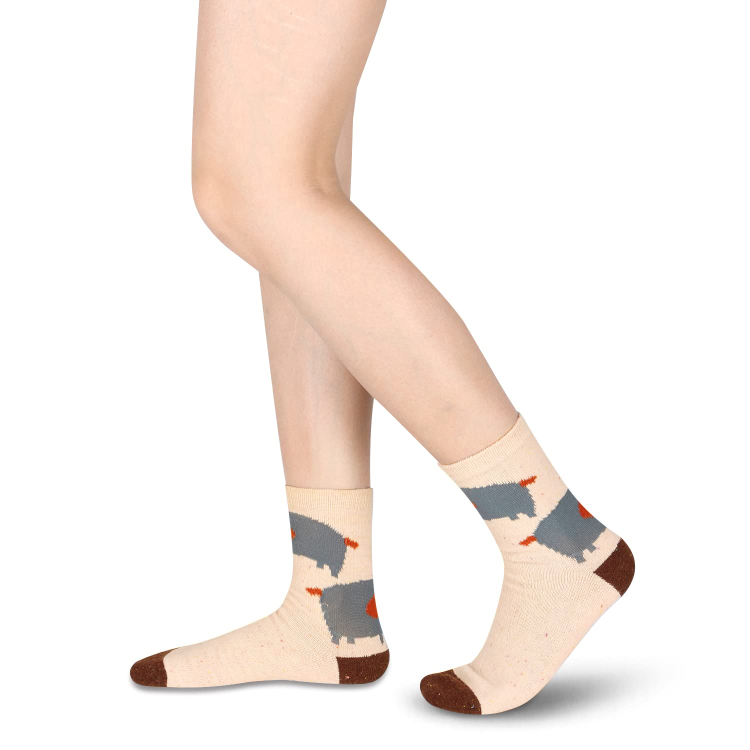Benefeet Women's Wool Cat Socks - Warm Winter Boot Socks for Hiking & Casual Wear
