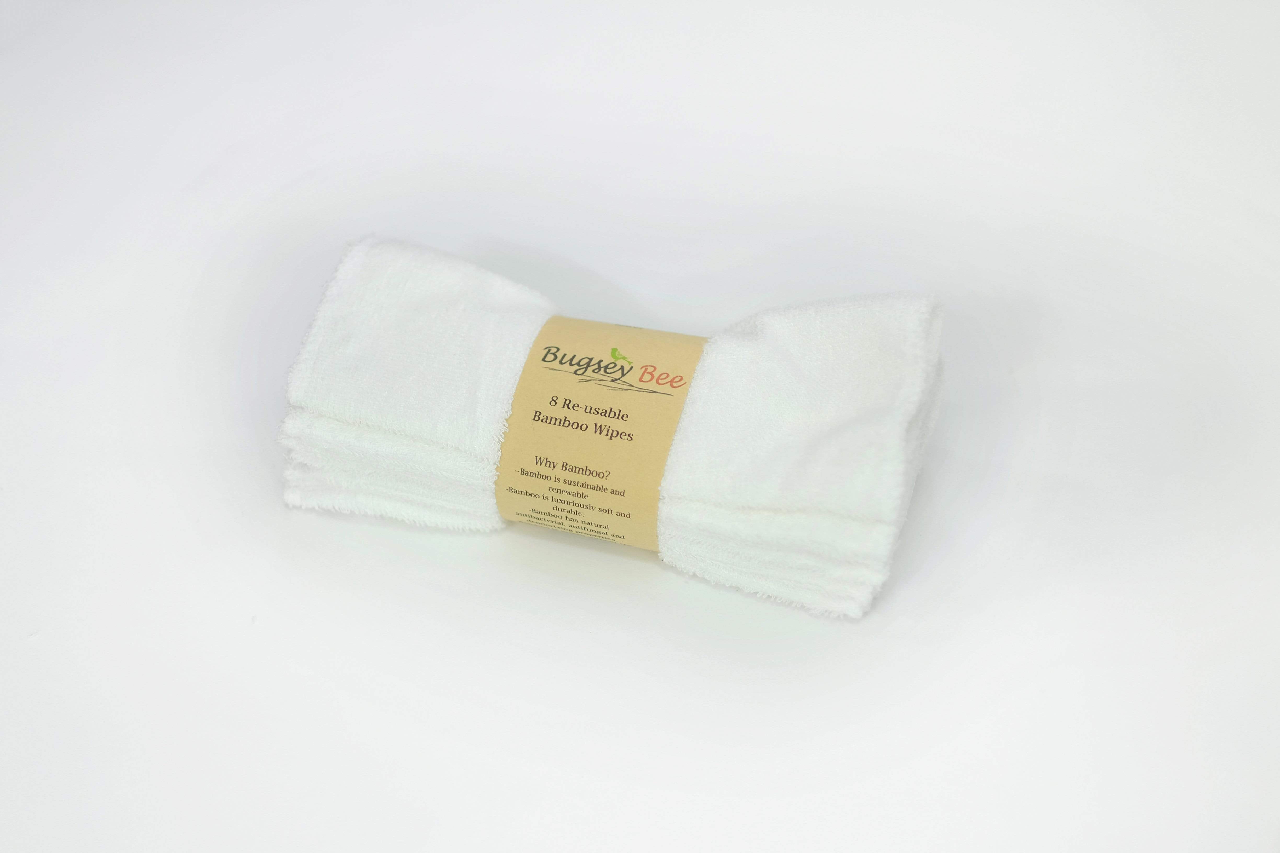 Eco-Friendly Bamboo Wipes - 8-Pack Soft & Hypoallergenic Facial & Baby Wipes | Gentle for Sensitive Skin, Perfect for Travel, Makeup Removal & Diaper Changes