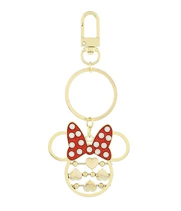 Disney Parks Minnie Mouse Spinning Hearts Keychain - Cute Collectible Souvenir for Disney Fans - Perfect for Backpacks, Gifts & Travel Accessories