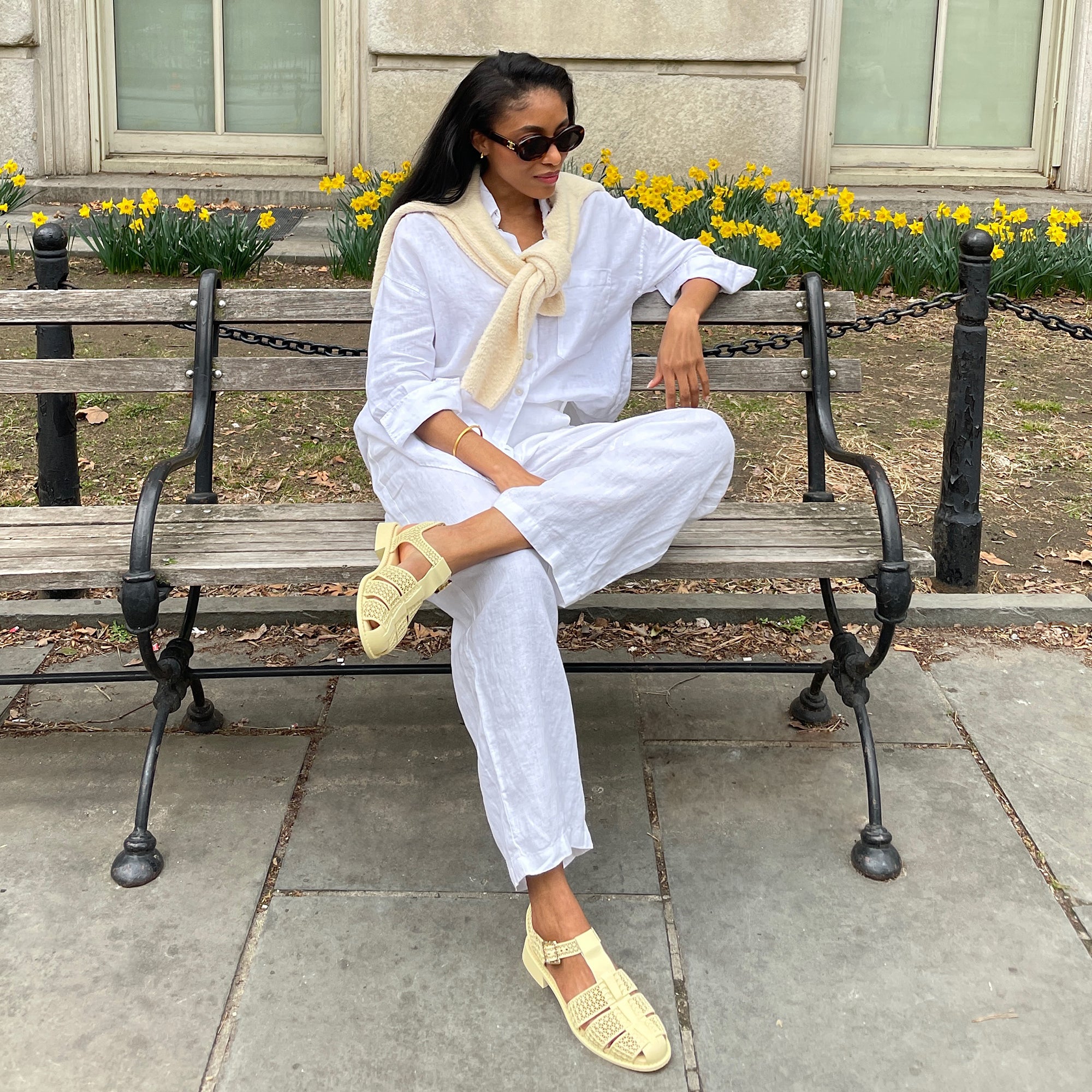 HOLIS Comfortable 3D Sandals for Women - Light Yellow | Breathable & Supportive Summer Footwear | Perfect for Beach, Pool, and Casual Outings
