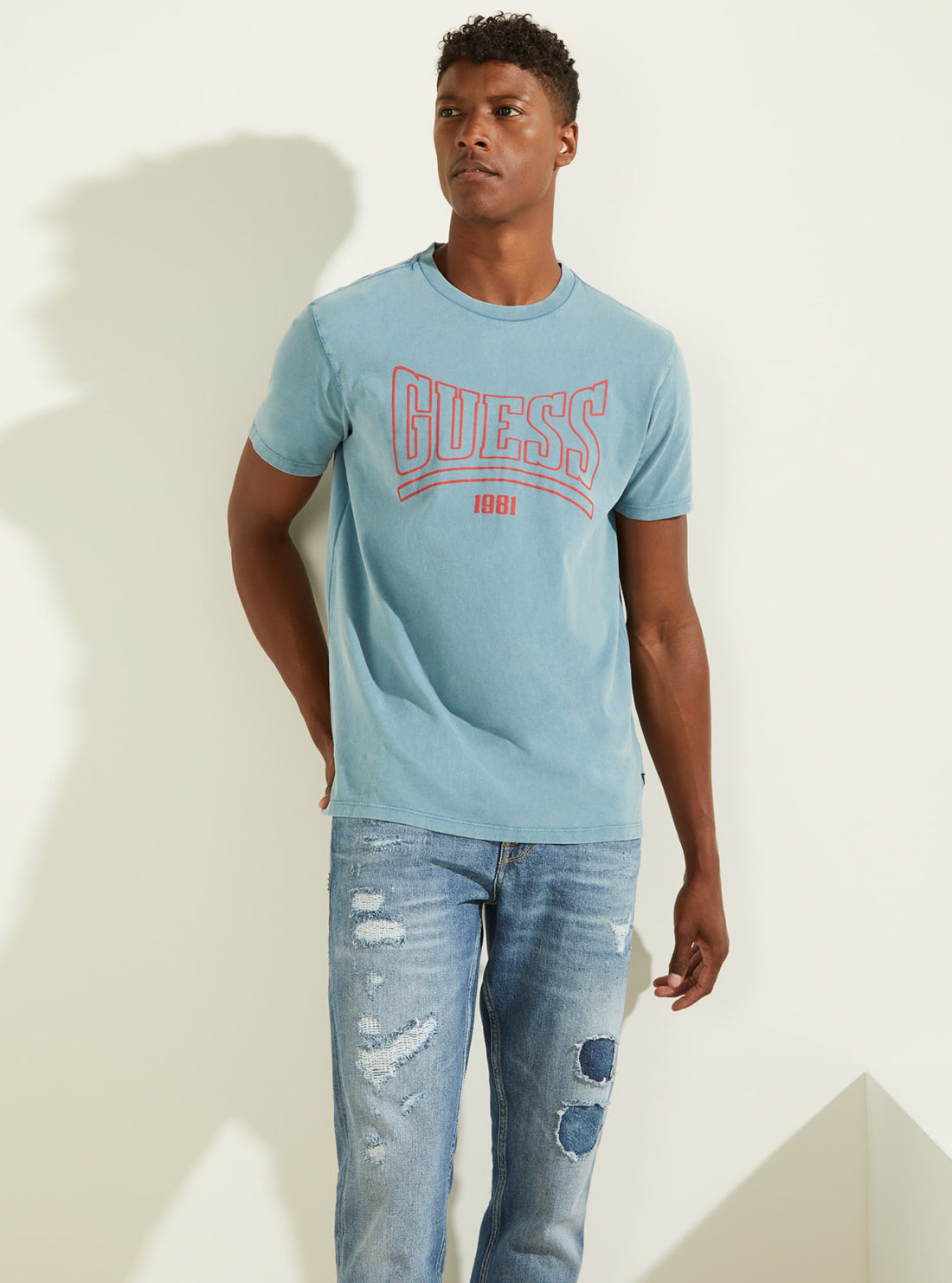 Blue Heritage Logo T-Shirt for Men & Women | Vintage Style Cotton Tee | Casual Wear, Street Fashion & Everyday Outfits