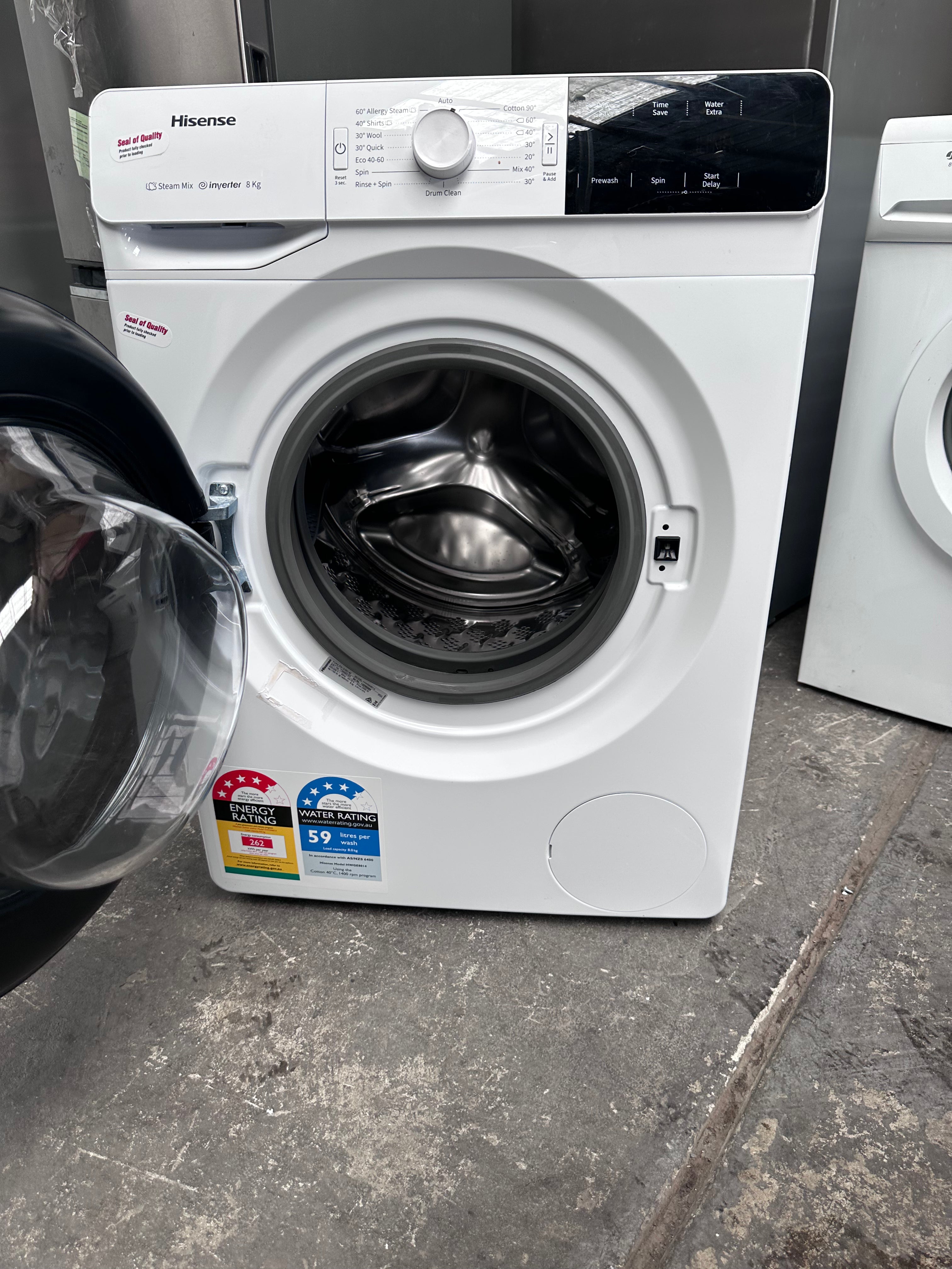 Hisense 8kg Front Load Washing Machine with PureStream Technology - Certified Refurbished for Home & Laundry Room Use