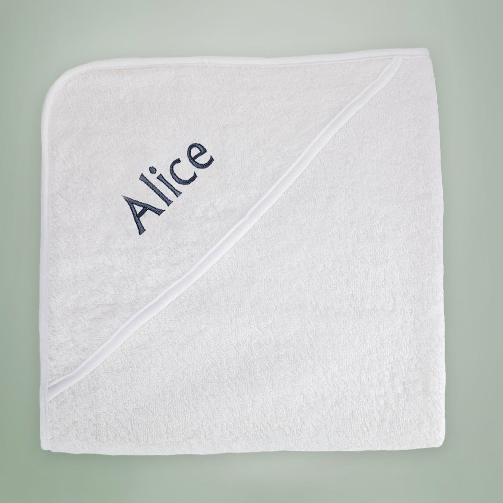 Personalized Kids Hooded Bath Towel - Large Size, Pewter Grey - Perfect for Bath Time, Swimming, and Beach Outings